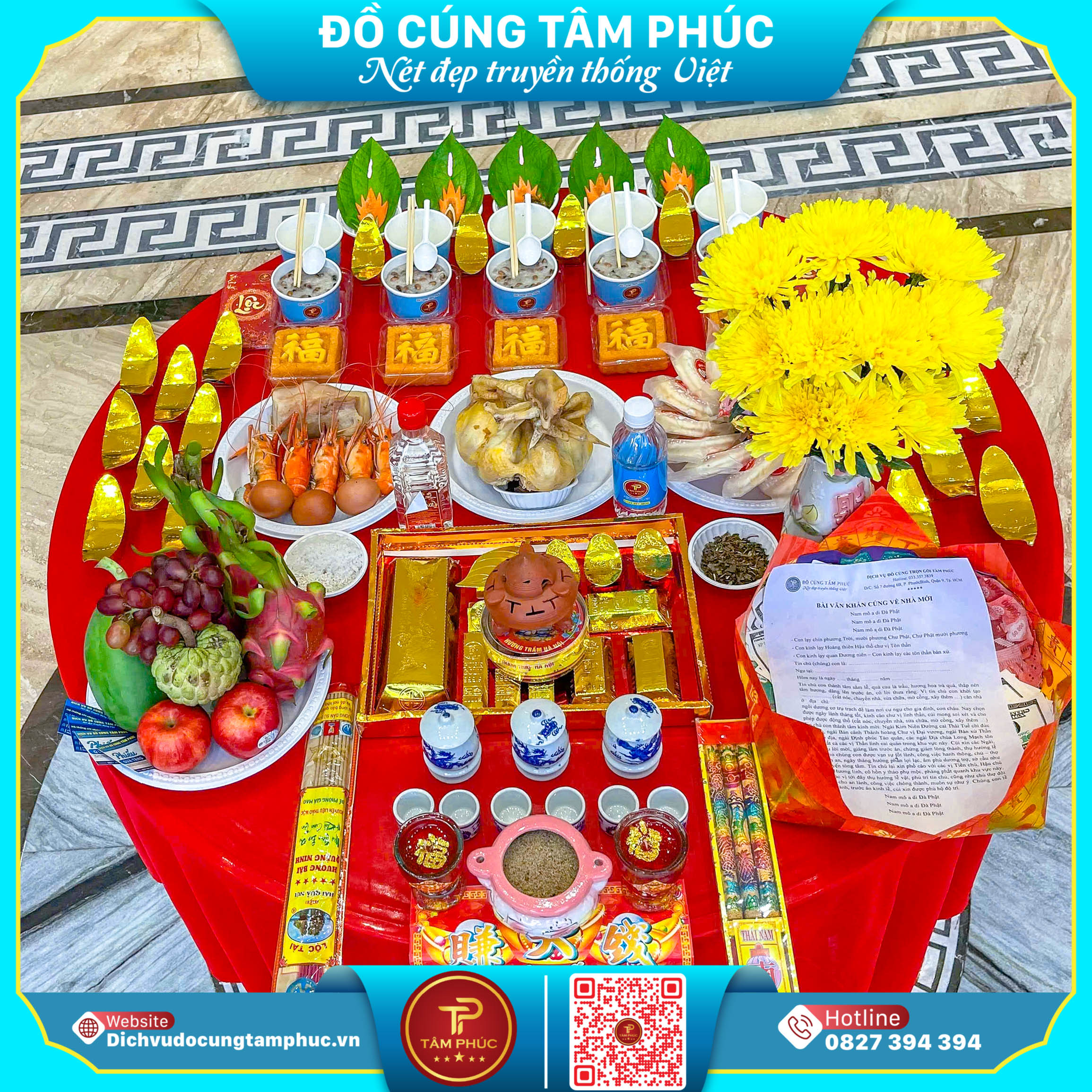 Mâm cúng nhập trạch, vào nhà mới trọn gói tại Cần Thơ.