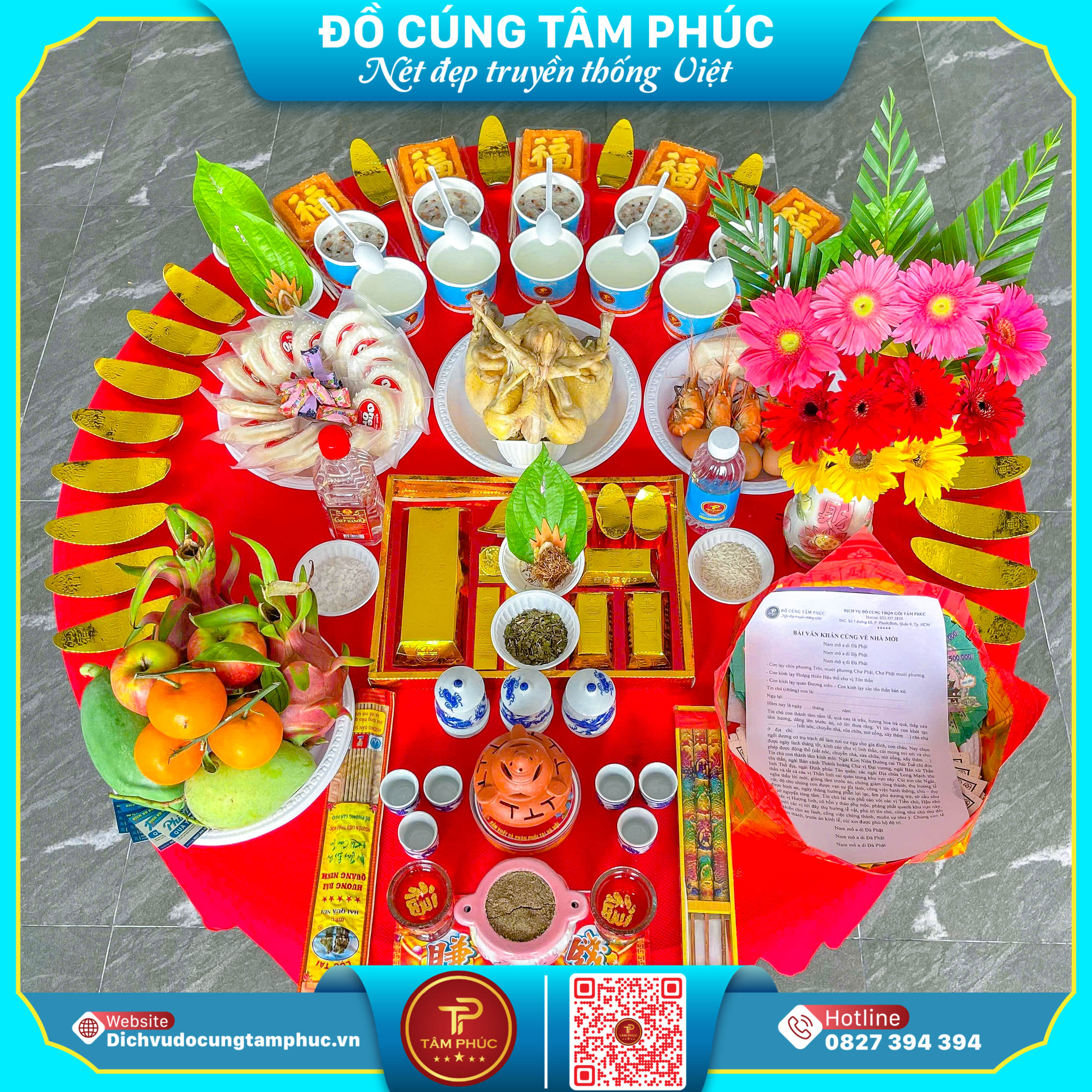 Mâm cúng nhập trạch, vào nhà mới trọn gói tại Cần Thơ.