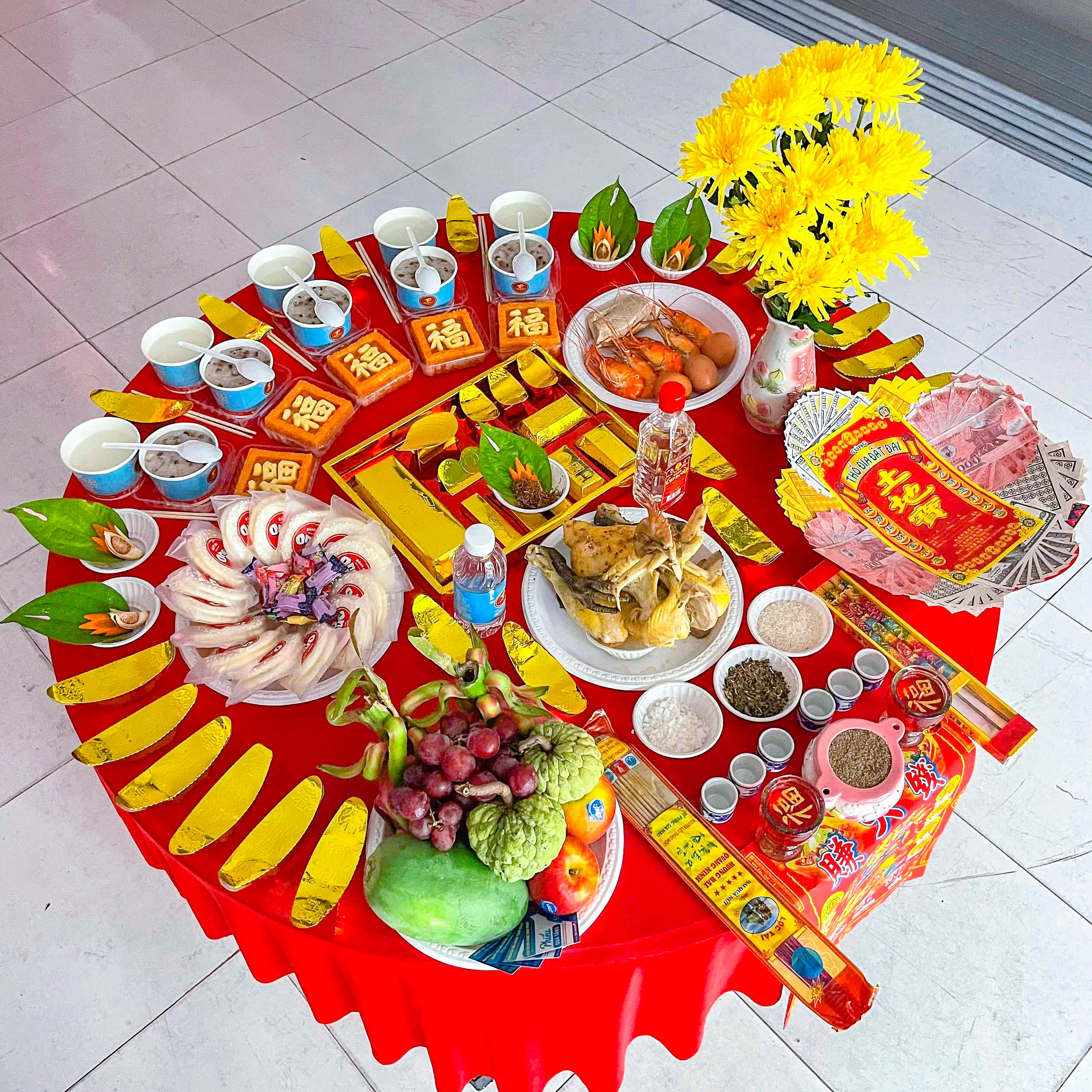Mâm cúng khai trương trọn gói, đầy đủ tại Cần Thơ.
