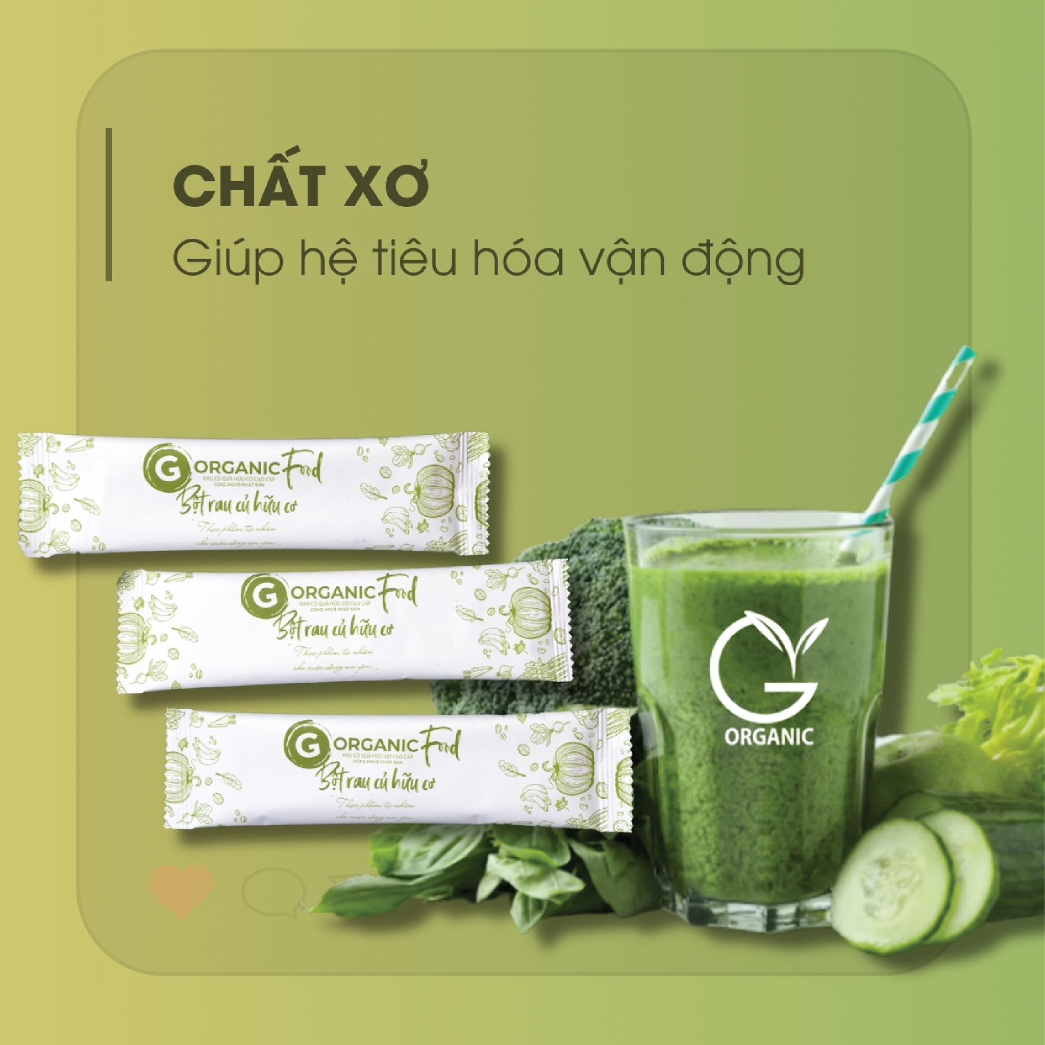 Giải pháp hỗ trợ sức khoẻ đường ruột từ chất xơ và vitamin G.Organic