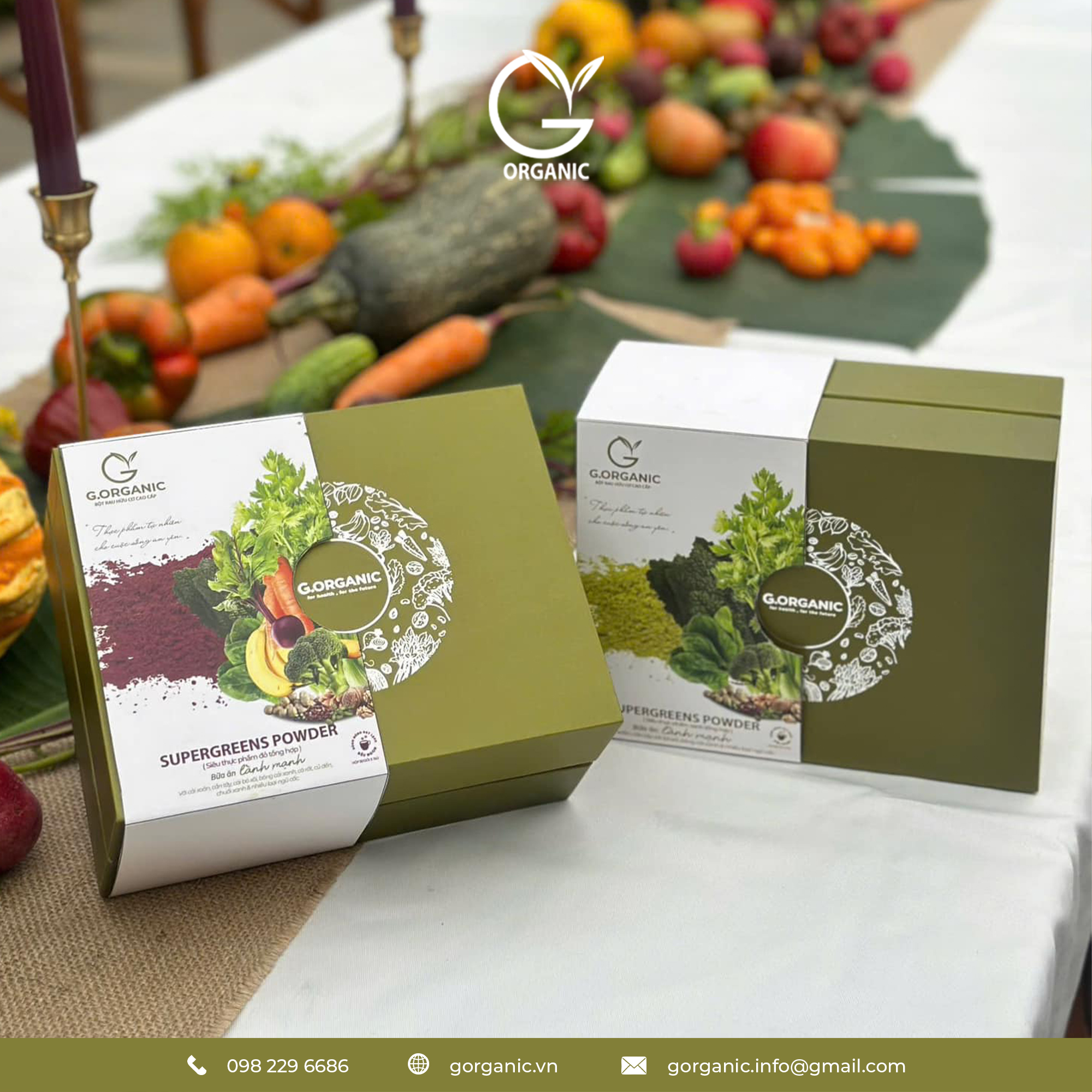Bột rau củ G.Organic hỗ trợ cung cấp chất xơ