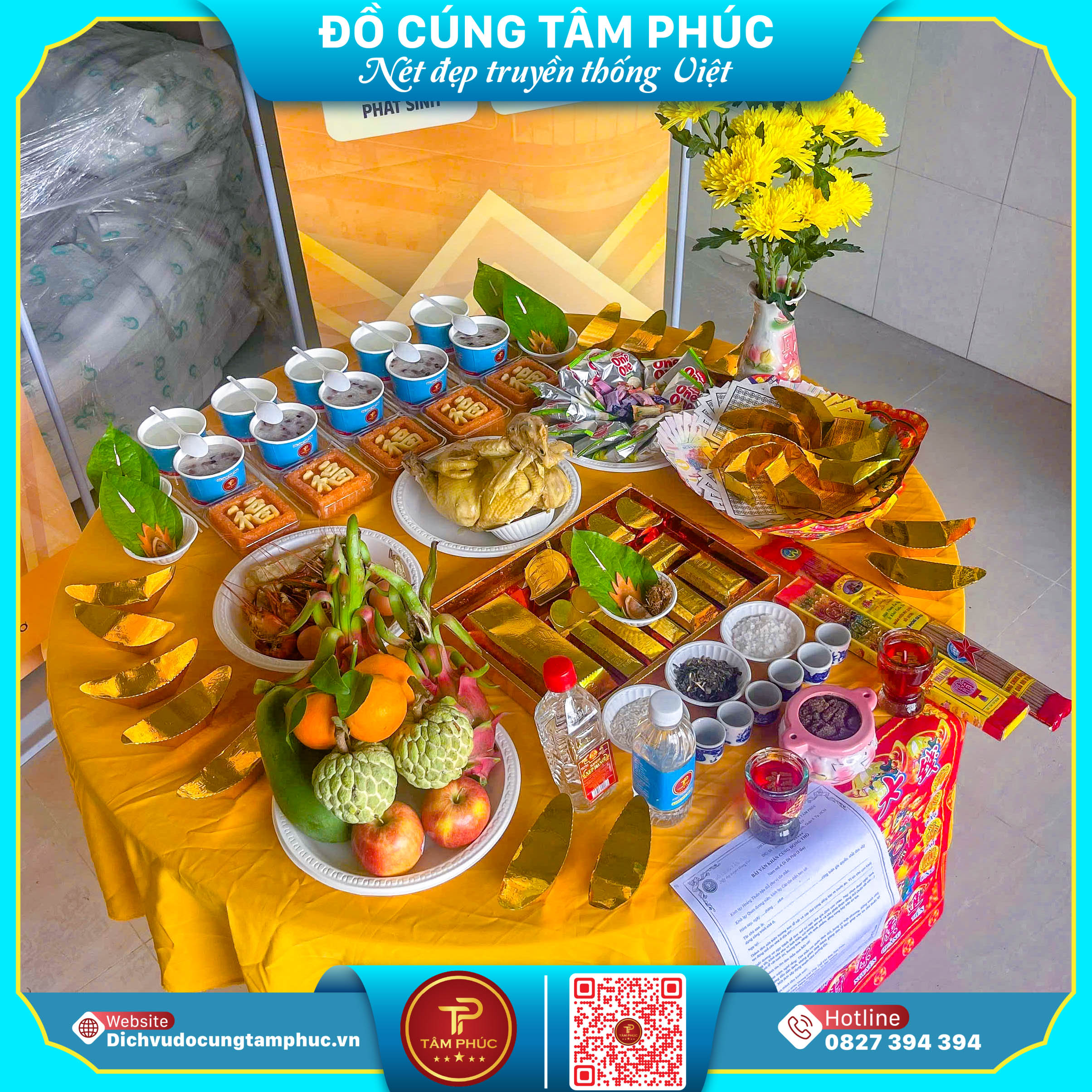 Mâm cúng động thổ, khởi công trọn gói tại Cần Thơ.