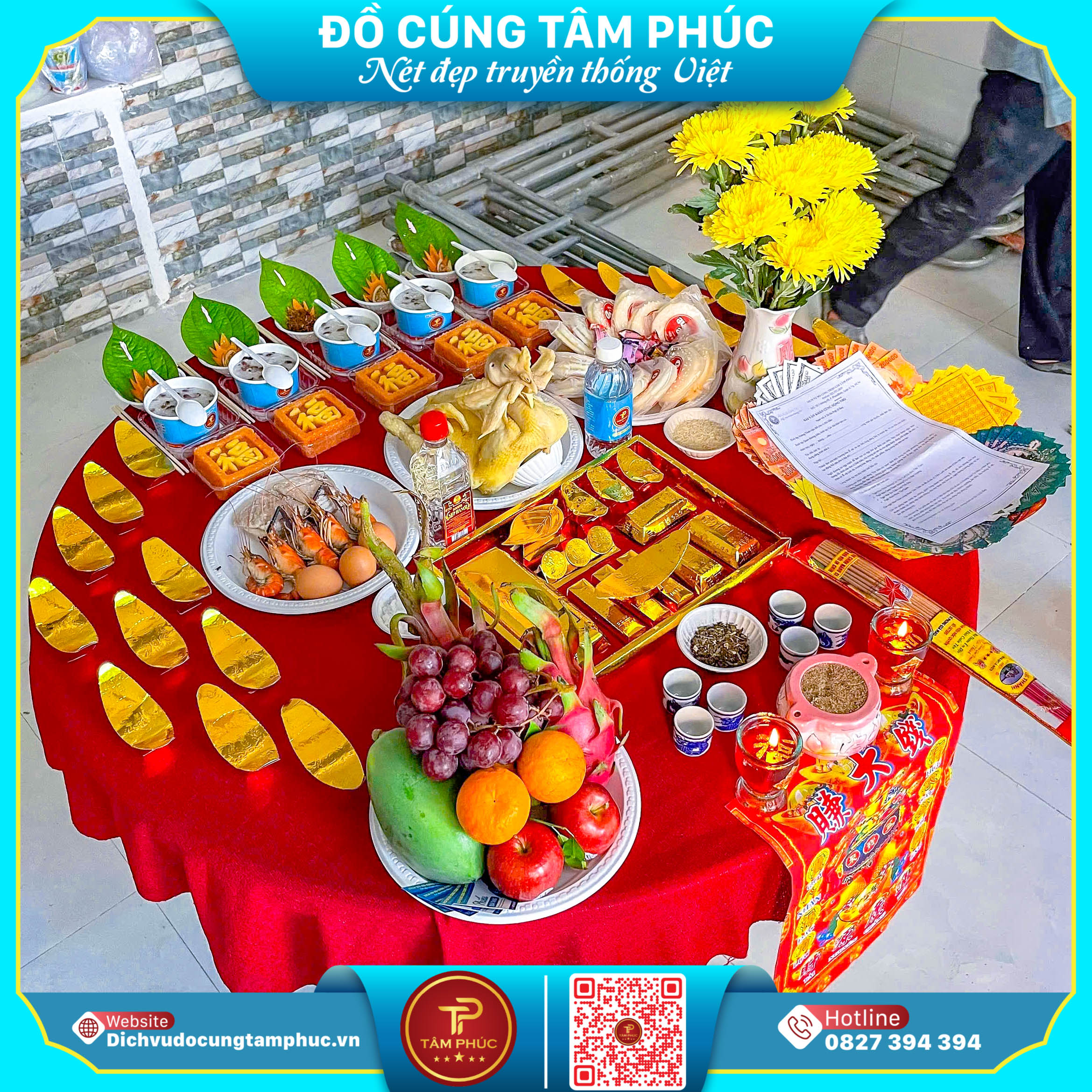 Mâm cúng động thổ, khởi công trọn gói tại Cần Thơ.