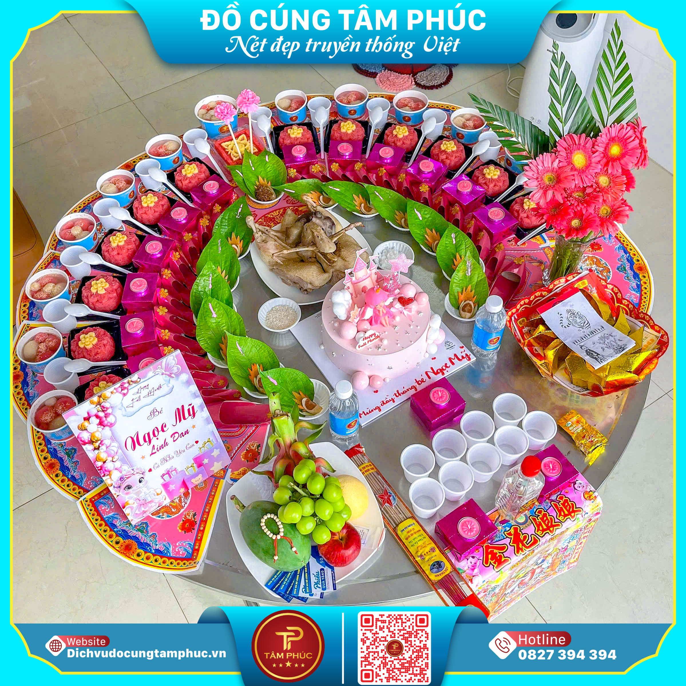 Đặt mâm cúng đầy tháng trọn gói cho bé tại Cần Thơ.