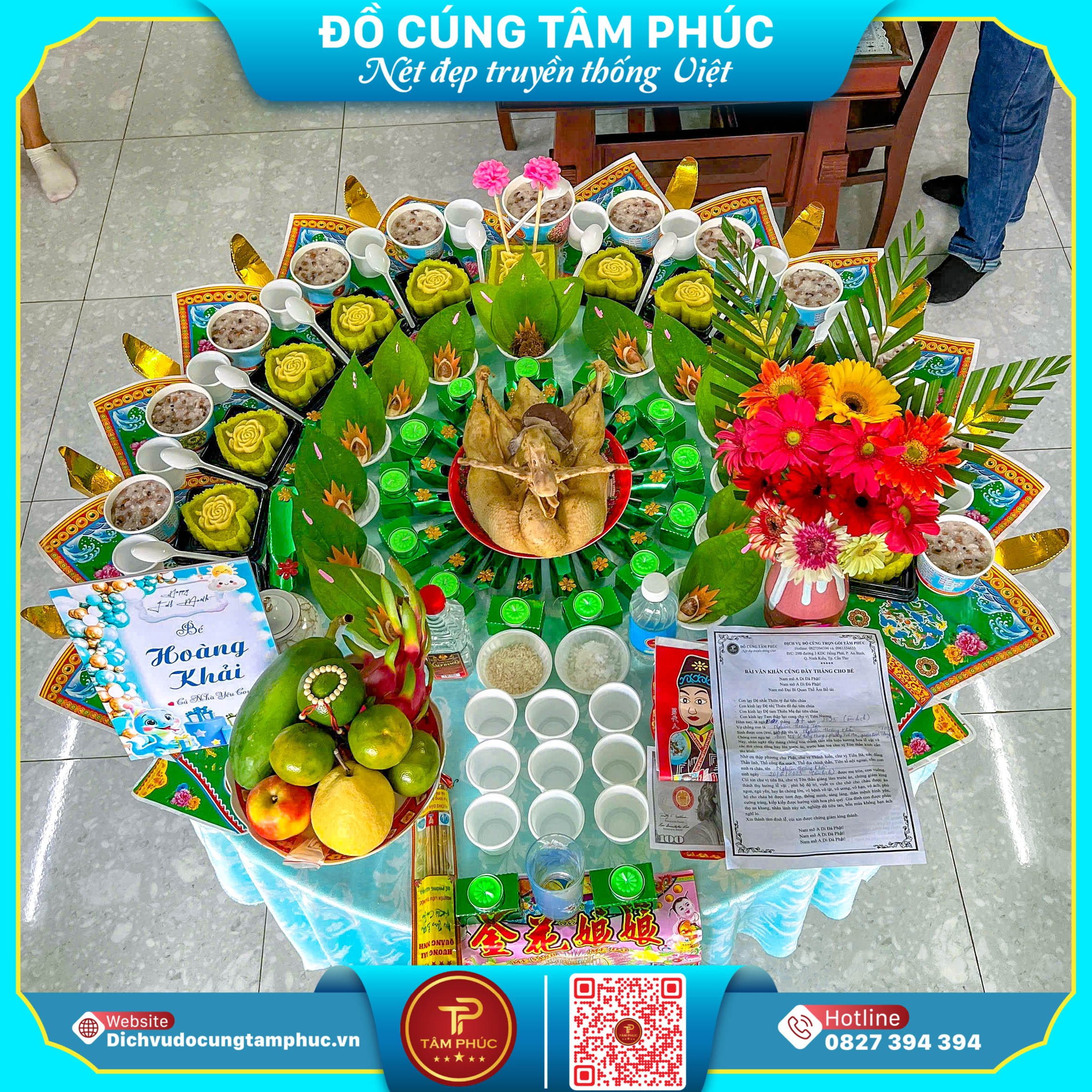 Đặt mâm cúng đầy tháng trọn gói cho bé tại Cần Thơ.