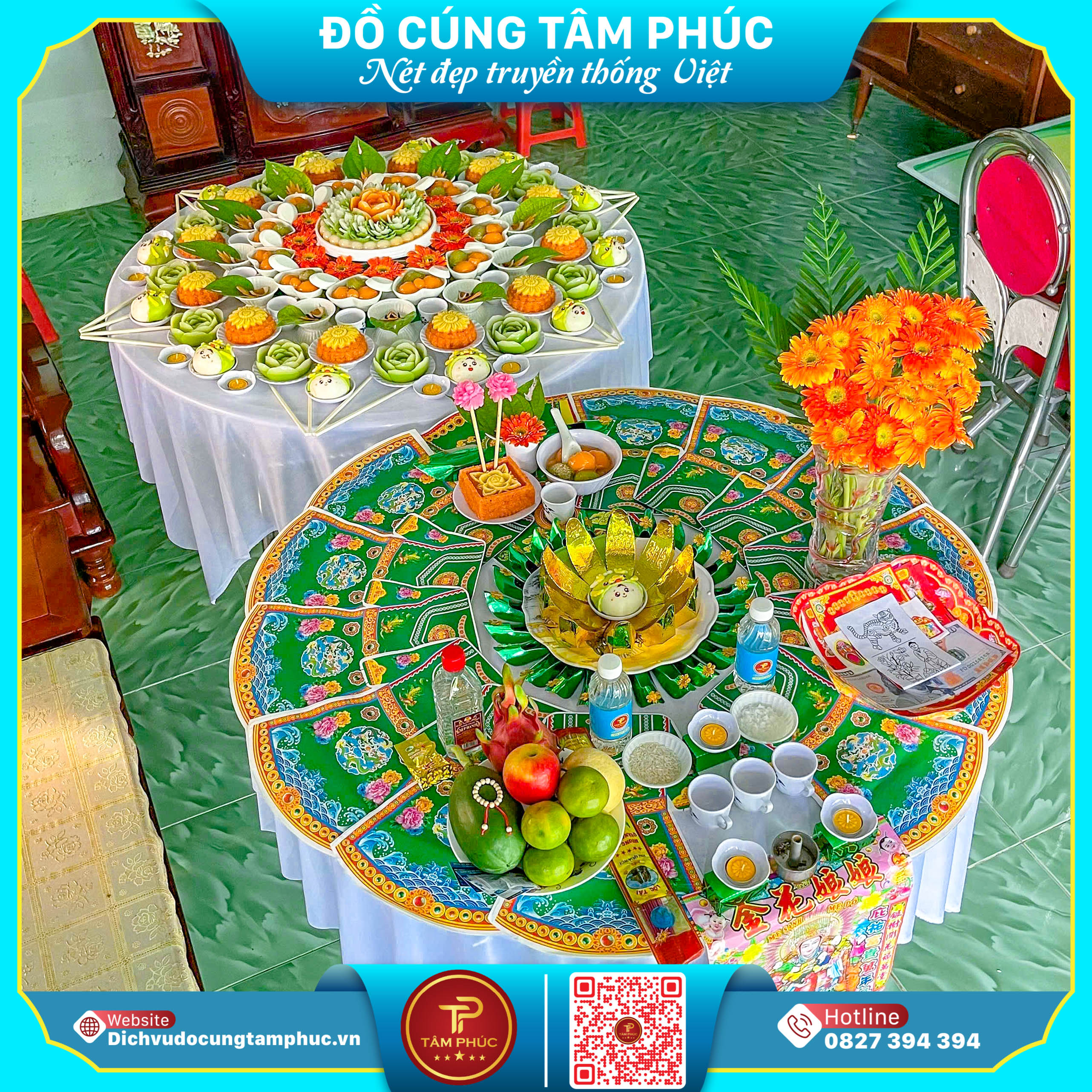Mâm Cúng mụ Theo Tone Màu Cho Bé, Trọn Gói Tại Cần Thơ