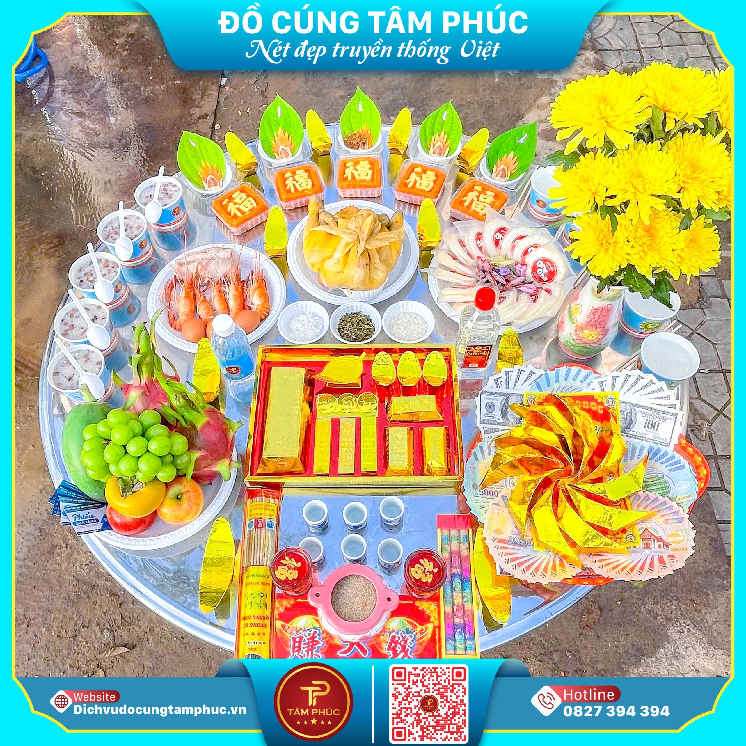 Đồ Cúng Trọn Gói Tâm Phúc -  Chu Toàn Lễ Nghi -  Trọn Vẹn Tâm Ý