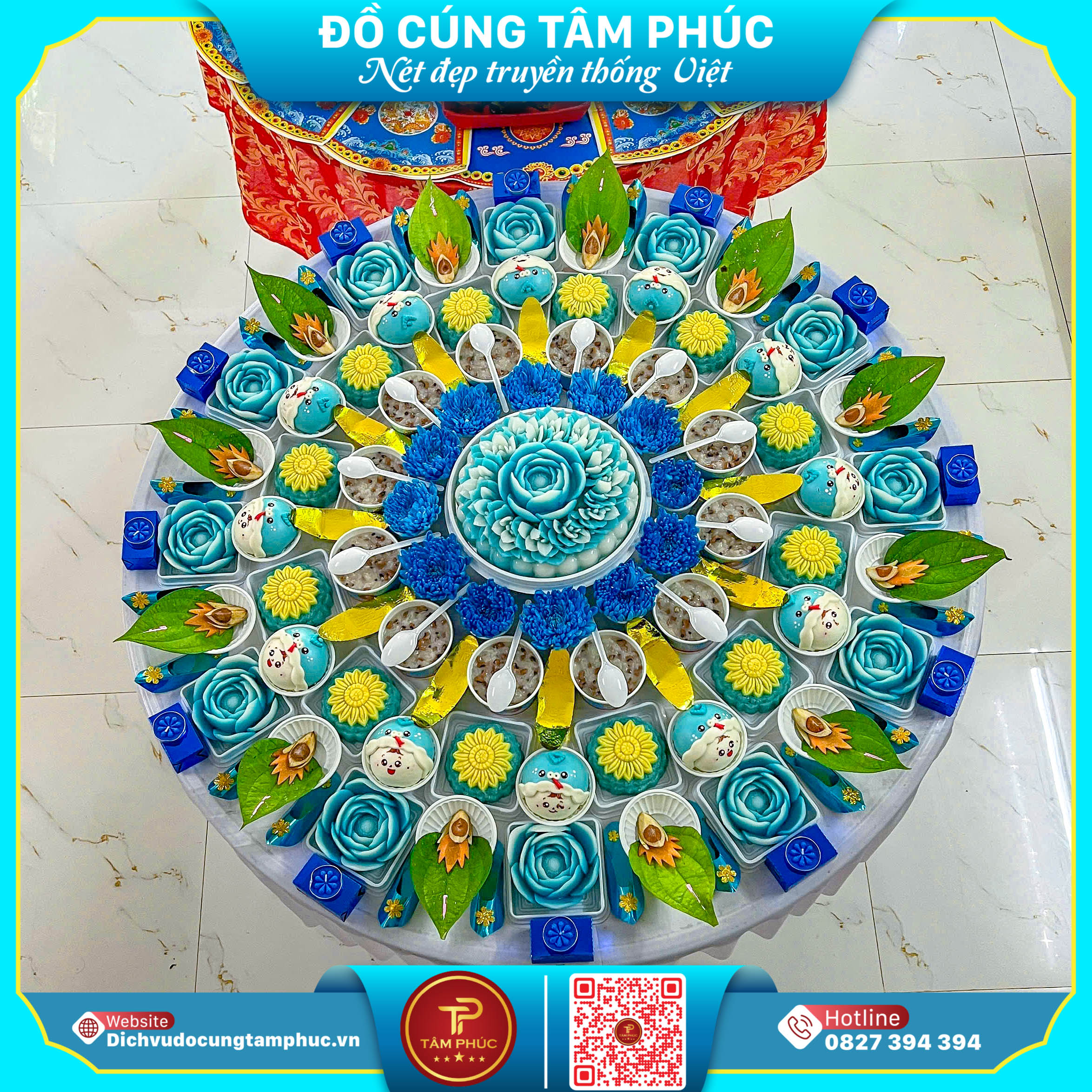 Bánh bao con rắn điểm nhấn tinh tế trên mâm cúng mụ cho bé yêu.