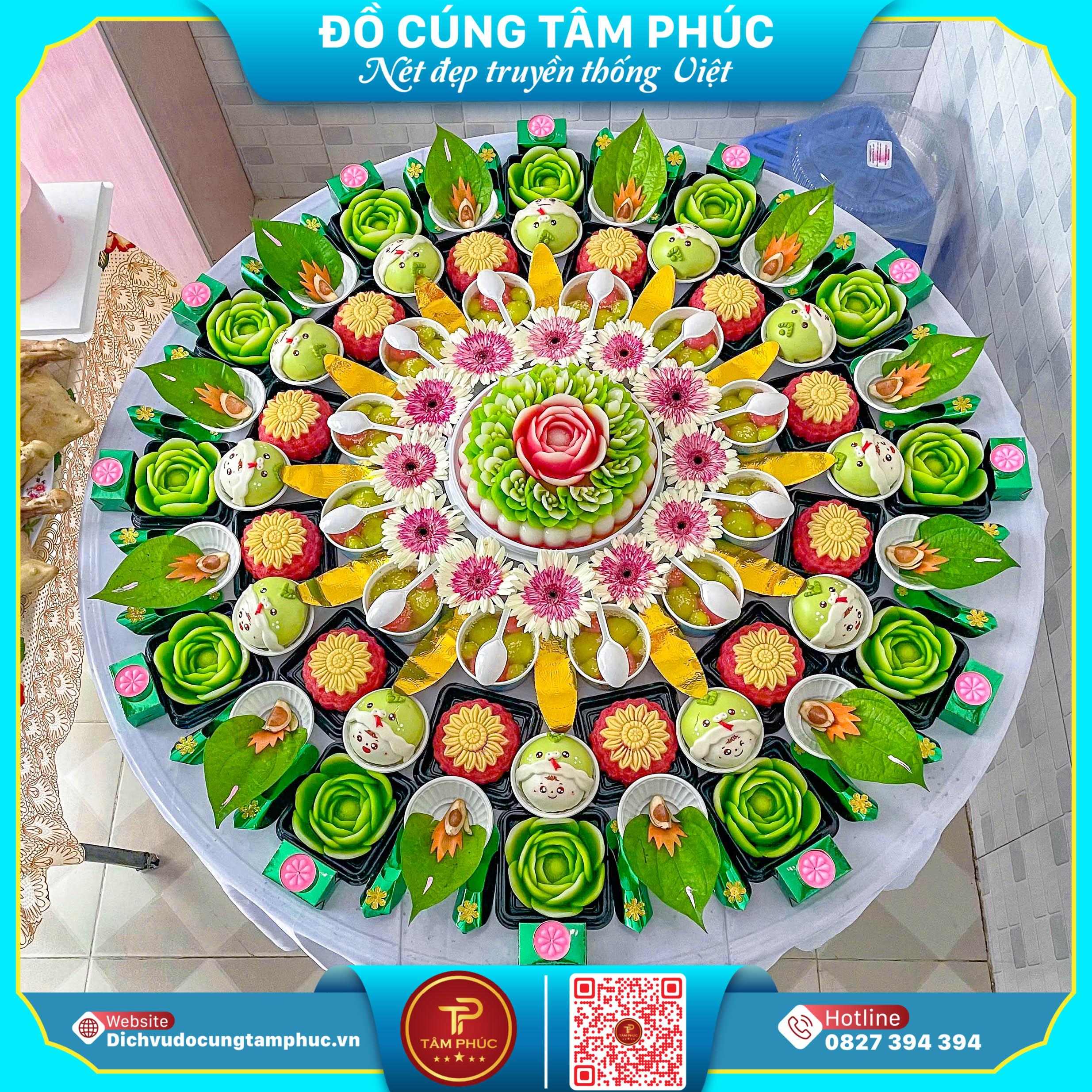 Bánh bao con rắn điểm nhấn tinh tế trên mâm cúng mụ cho bé yêu.