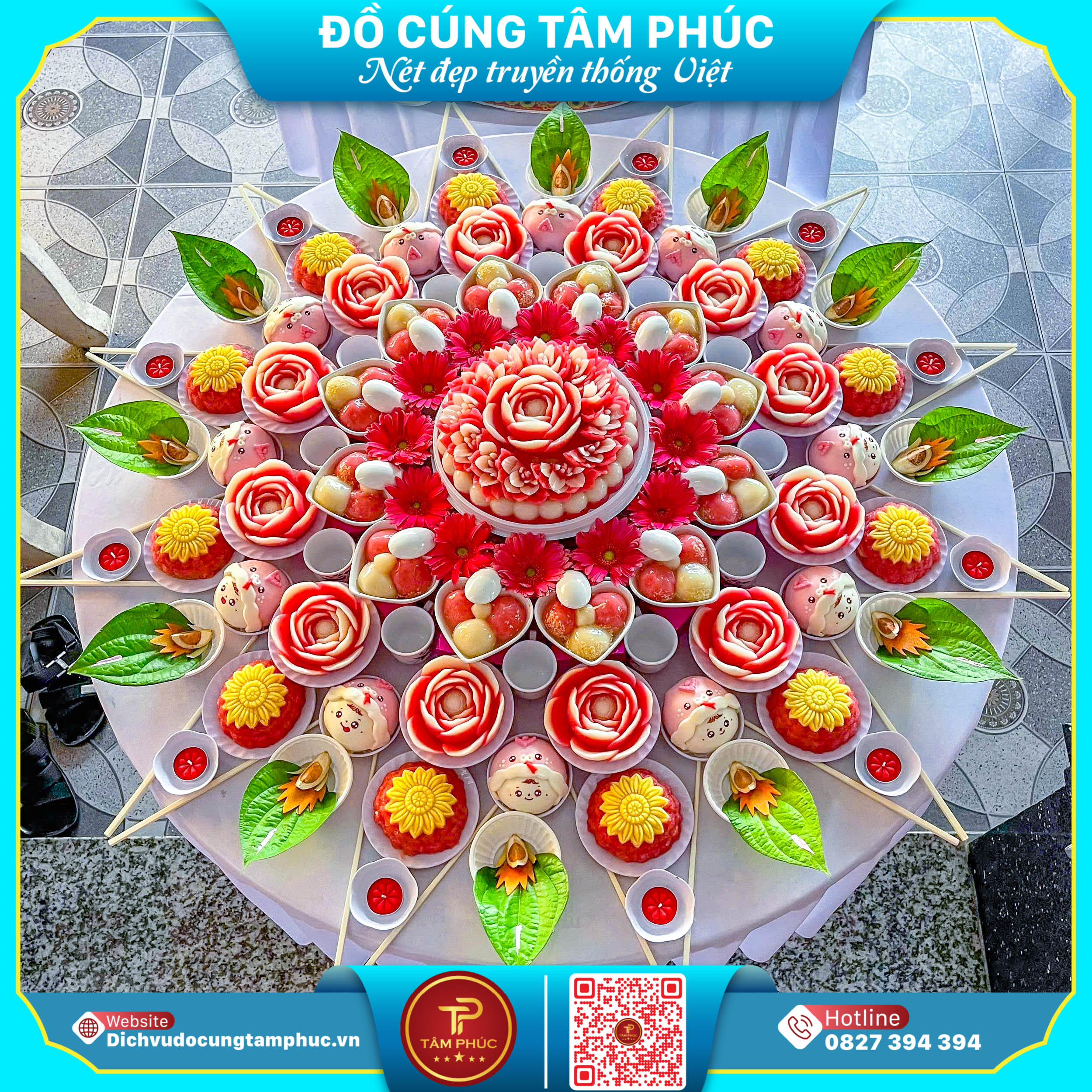 Bánh bao con rắn điểm nhấn tinh tế trên mâm cúng mụ cho bé yêu.