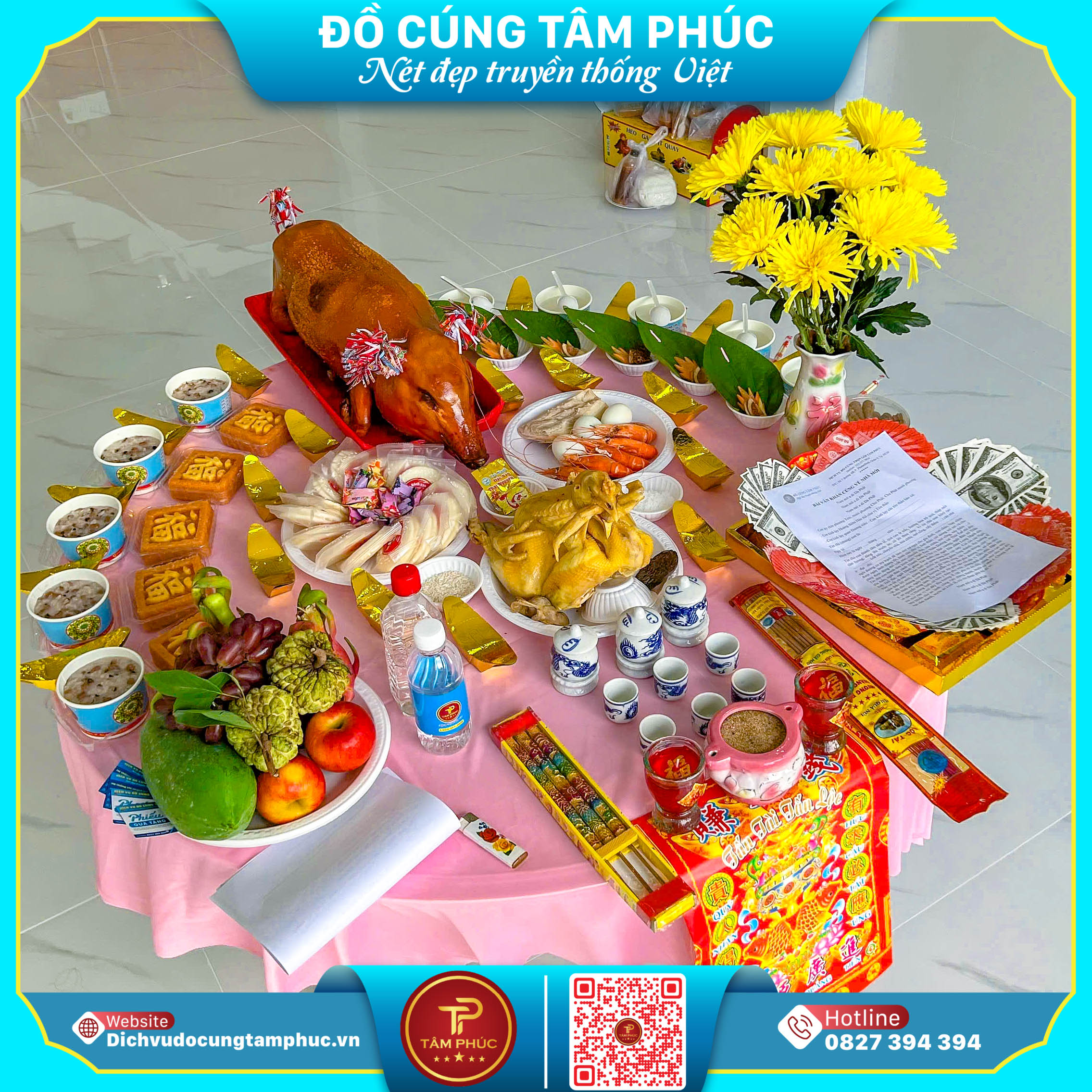 Mâm cúng nhập trạch trọn gói tại Cần Thơ.