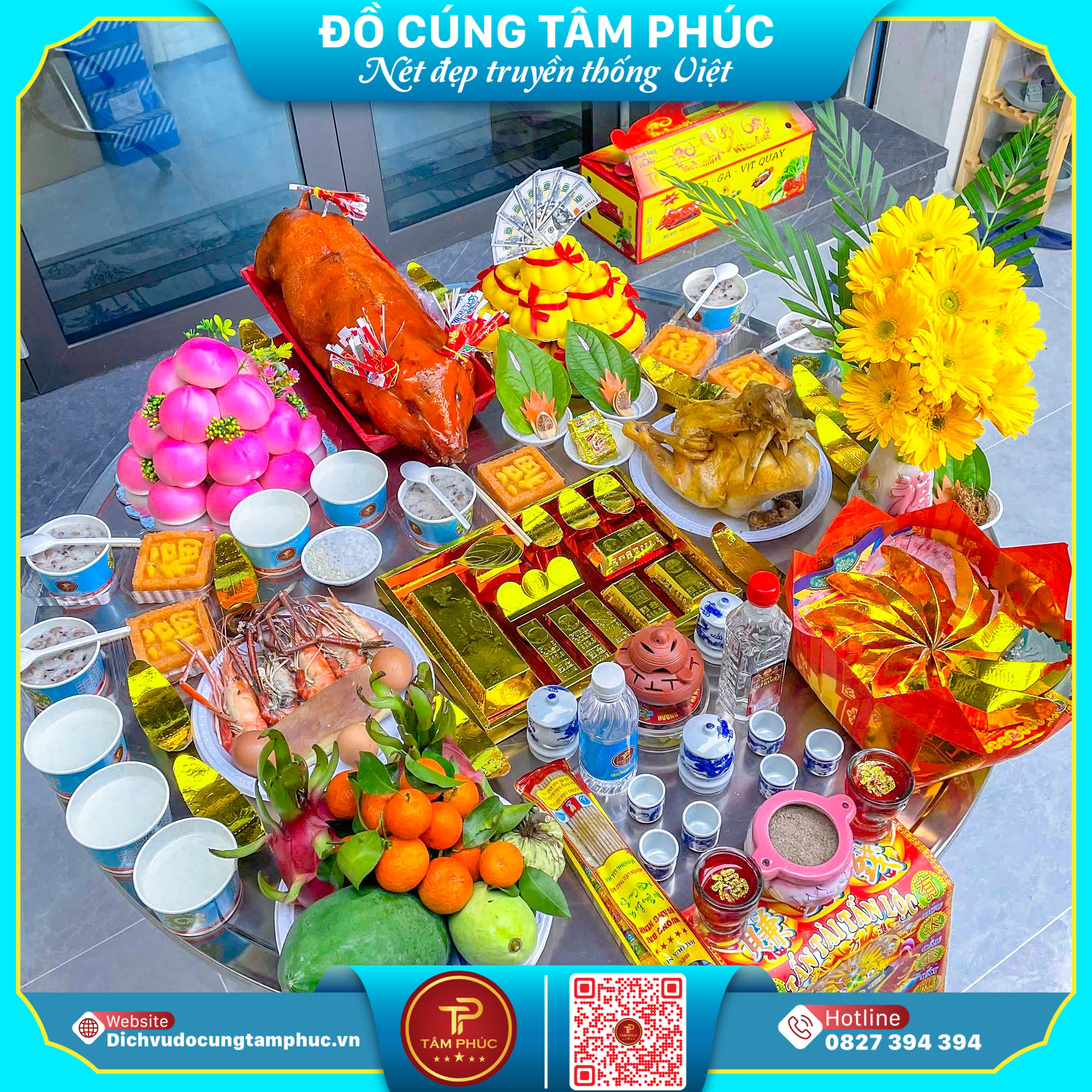 Mâm cúng nhập trạch trọn gói tại Cần Thơ.