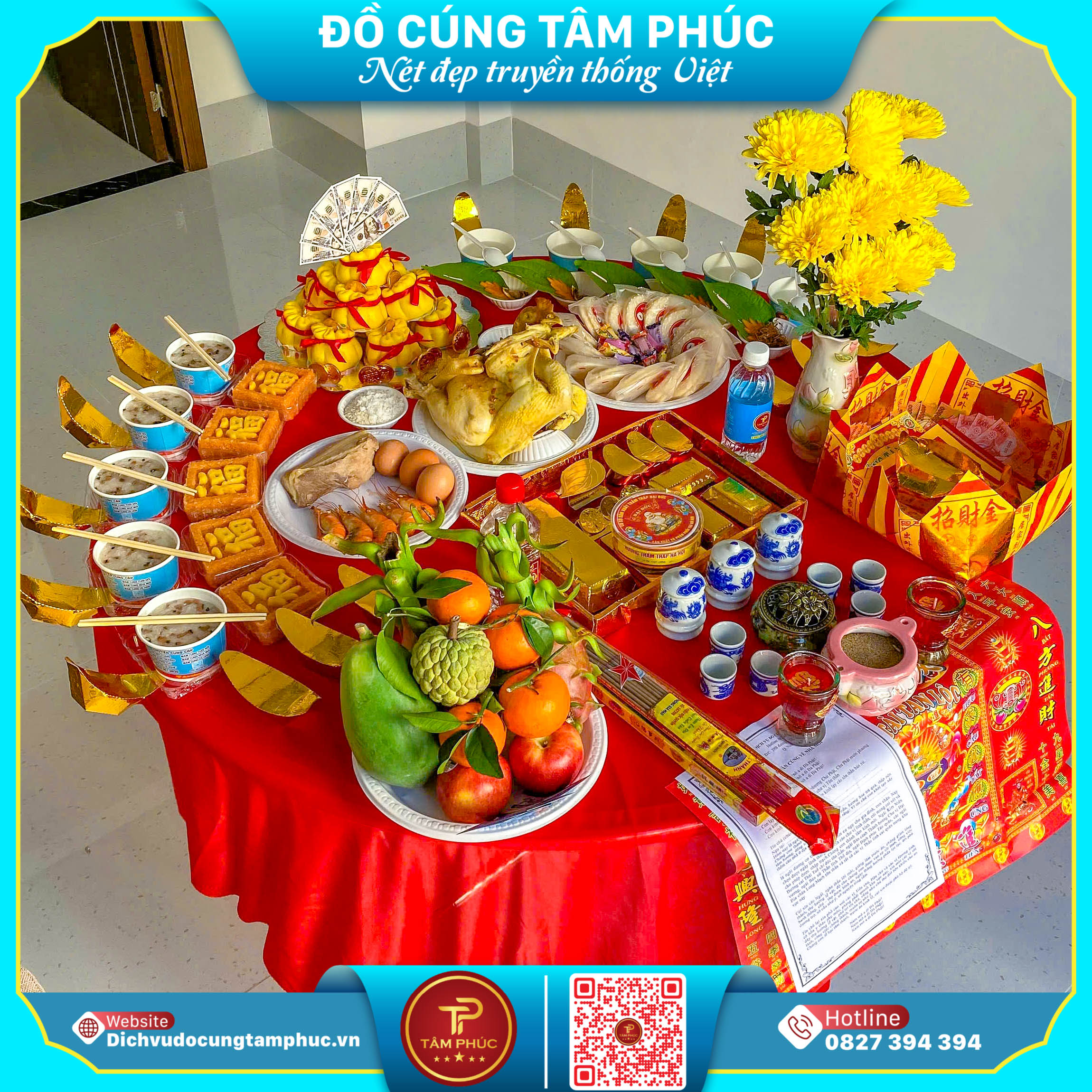 Mâm cúng nhập trạch trọn gói tại Cần Thơ.