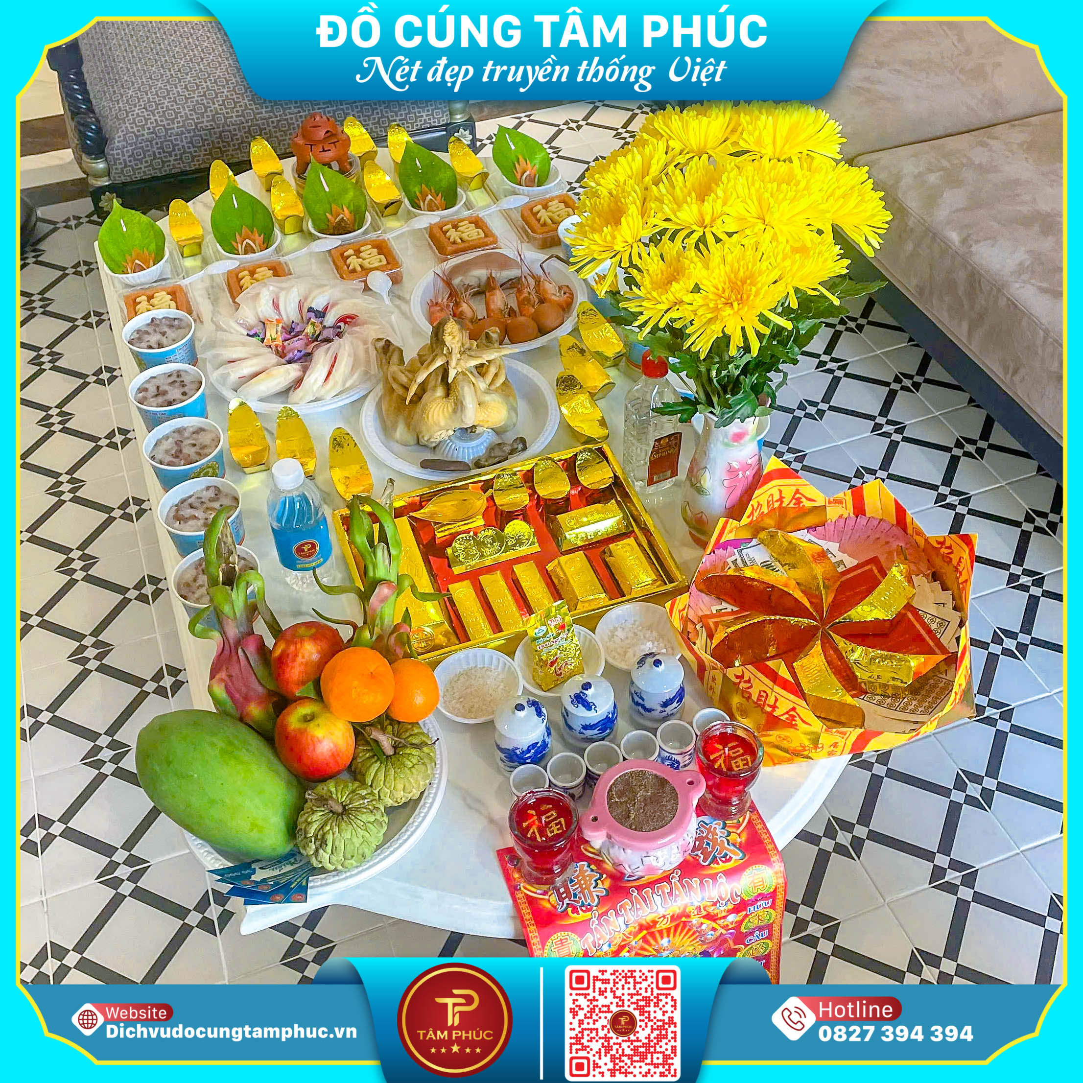 Mâm cúng nhập trạch trọn gói tại Cần Thơ.