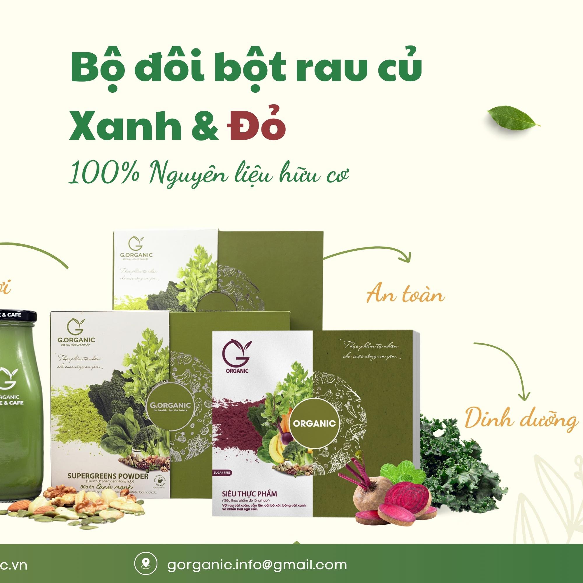 G.Organic - thật từ đất, đến bữa ăn, đến từng tế bào cơ thể