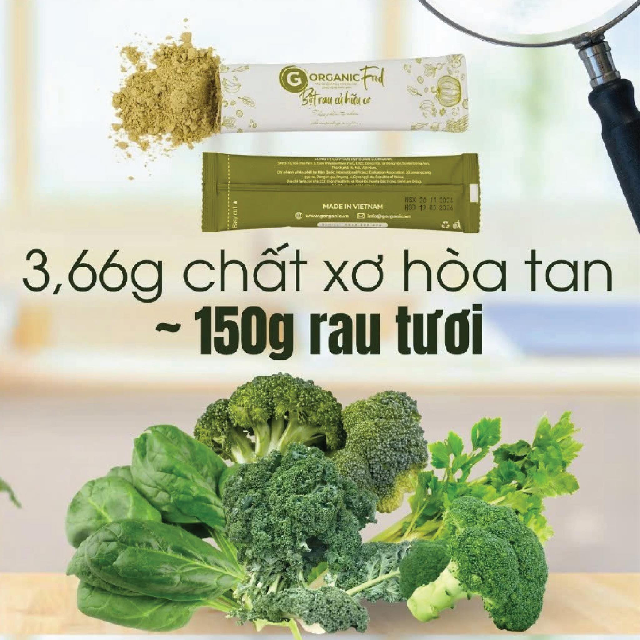 G.Organic - thật từ đất, đến bữa ăn, đến từng tế bào cơ thể