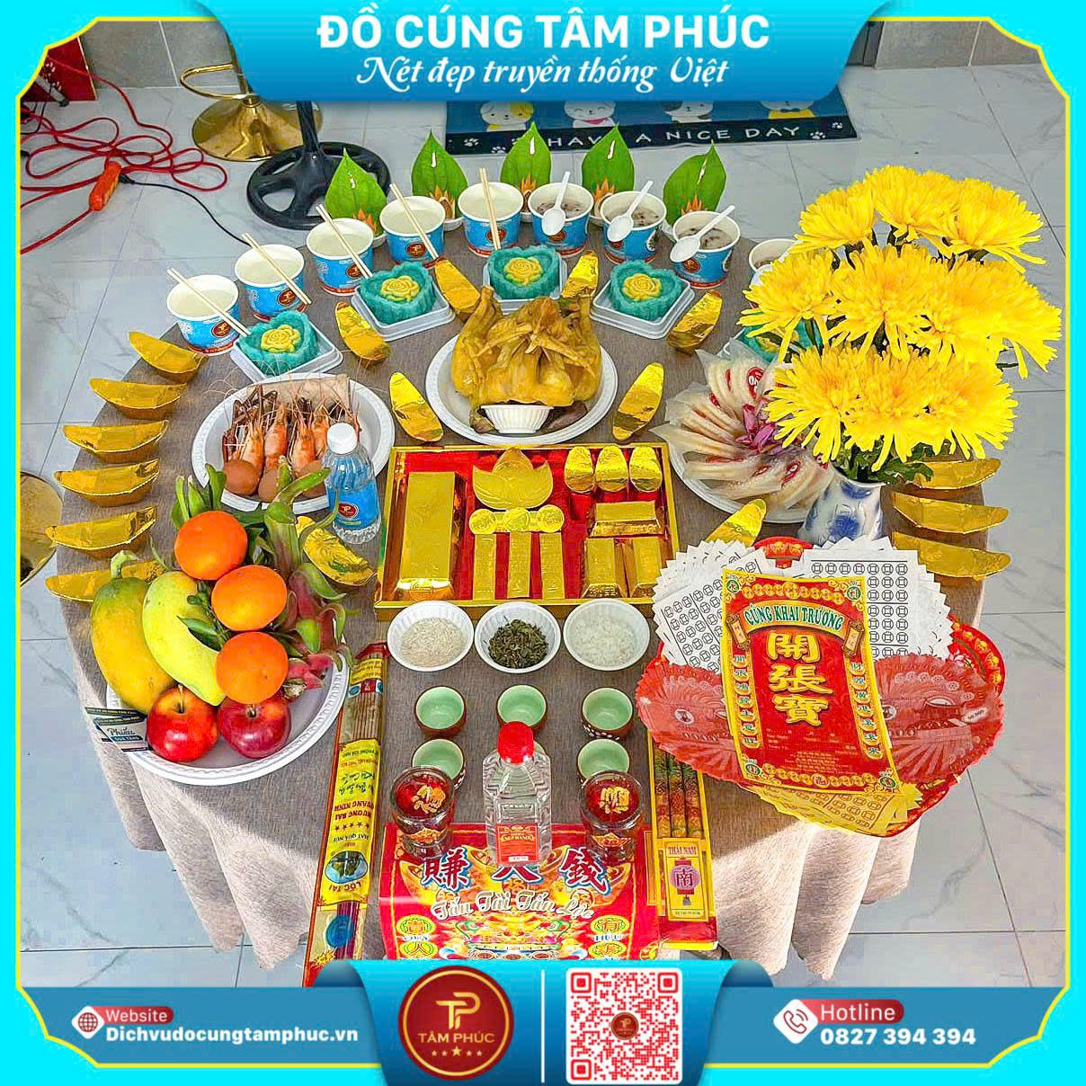 Dịch Vụ Mâm Cúng Khai Trương Trọn Gói - Đồ Cúng Tâm Phúc Cần Thơ