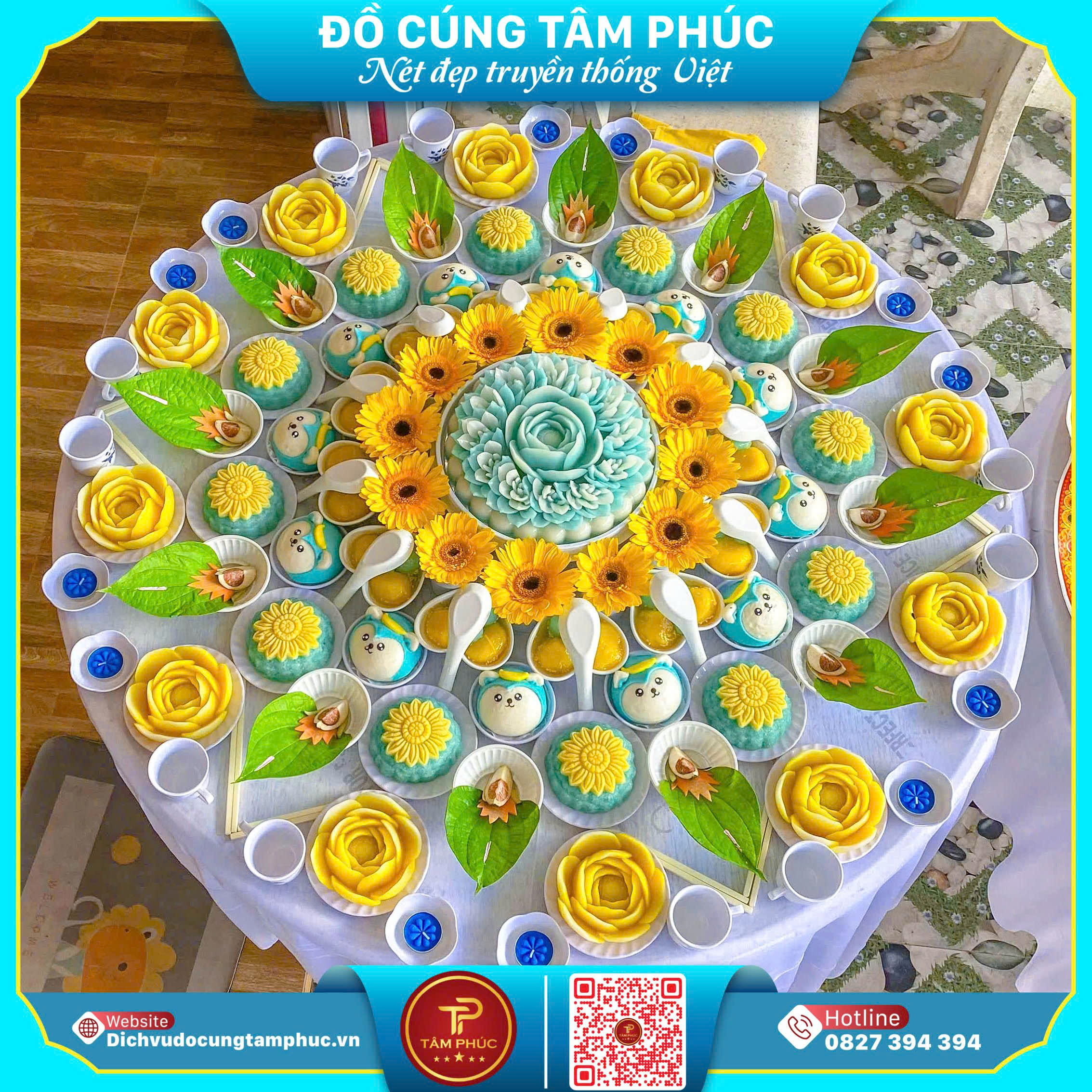 Mâm Cúng Gold Tâm Phúc - Sang Từ Hình - Vững Từ Tâm