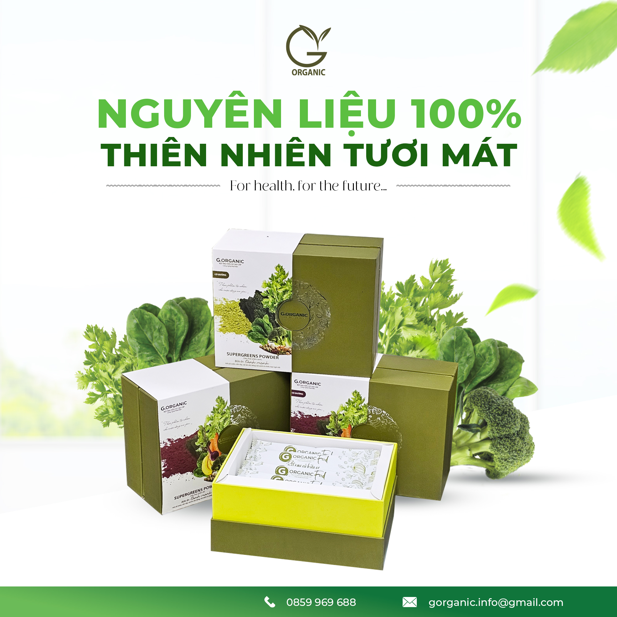 Giải nhiệt cơ thể cùng bột rau củ tổng hợp G.Organic