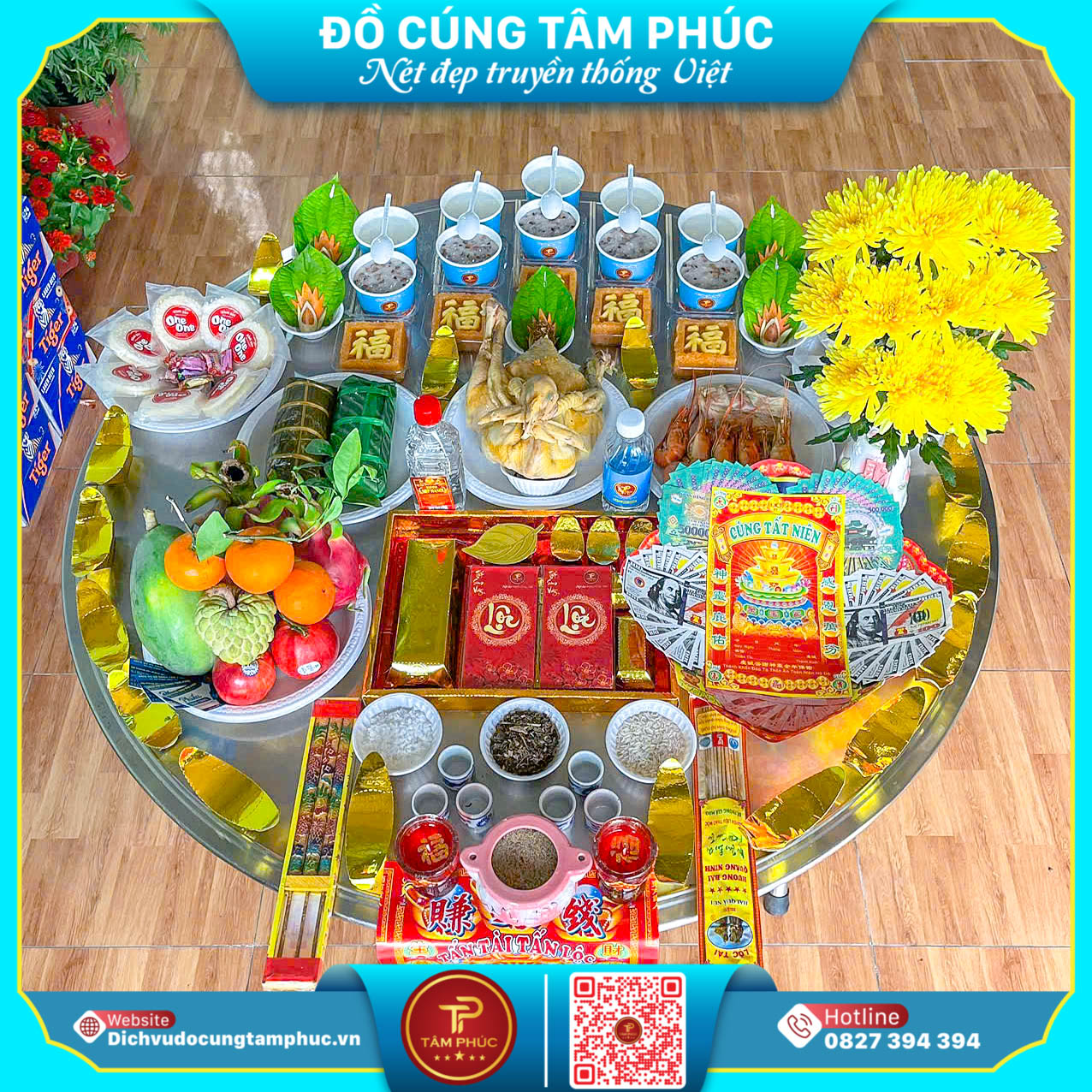 Mấm Cúng Tất Niên Trọn Gói, Dịch Vụ Đồ Cúng Tâm Phúc Tại Cần Thơ