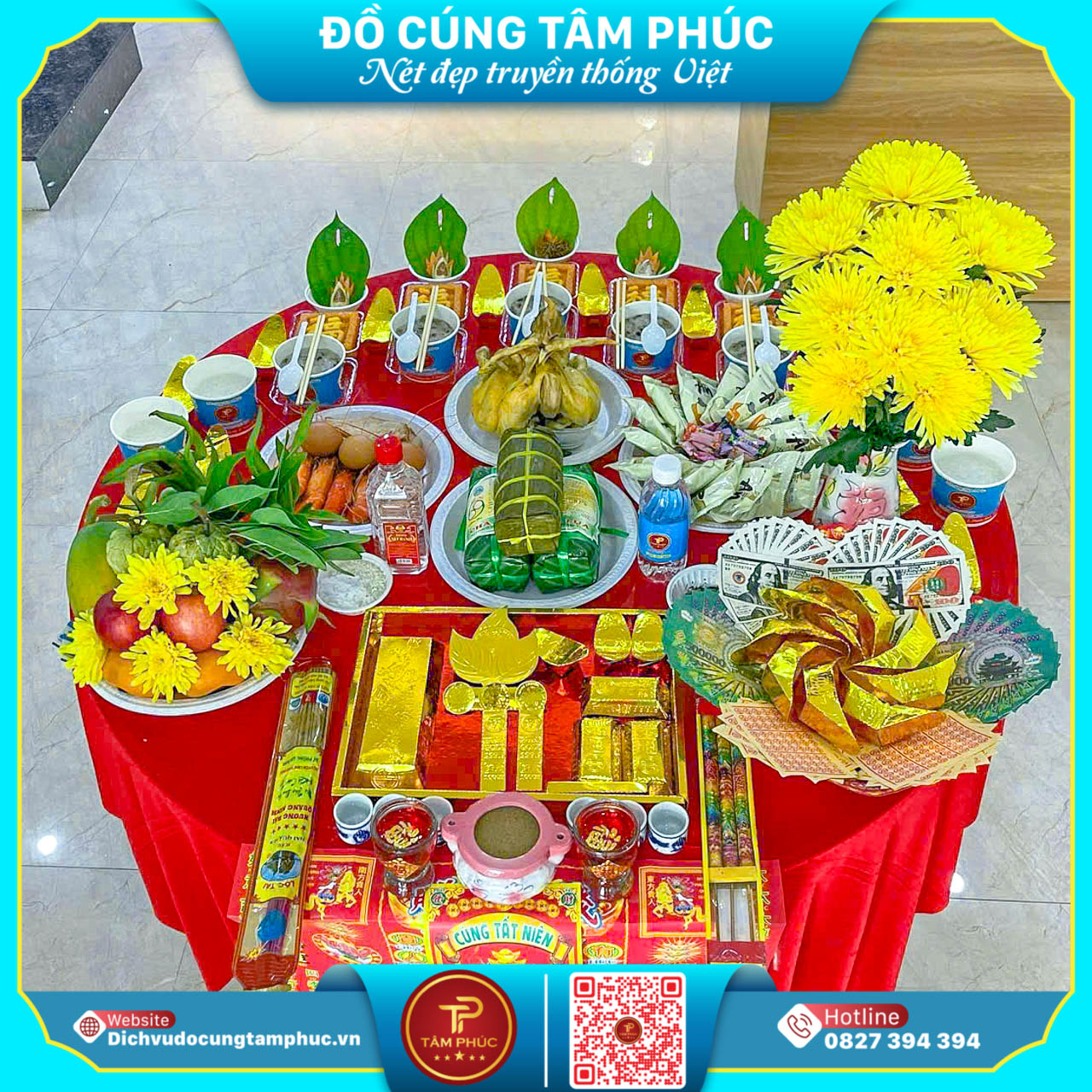 Mấm Cúng Tất Niên Trọn Gói, Dịch Vụ Đồ Cúng Tâm Phúc Tại Cần Thơ