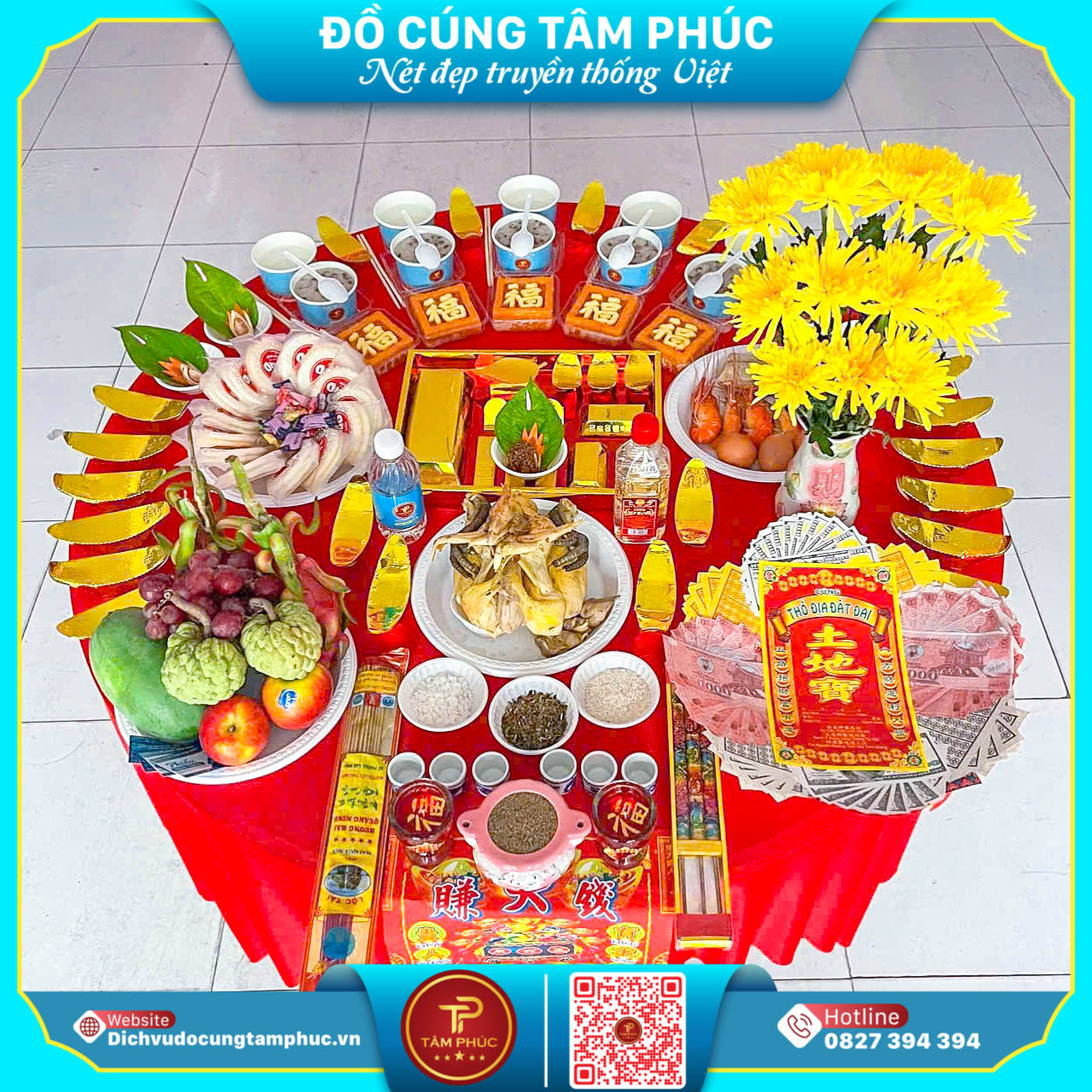 Dịch Vụ Đồ Cúng Tâm Phúc -  Mâm Cúng Khai Trương Tại Cần Thơ