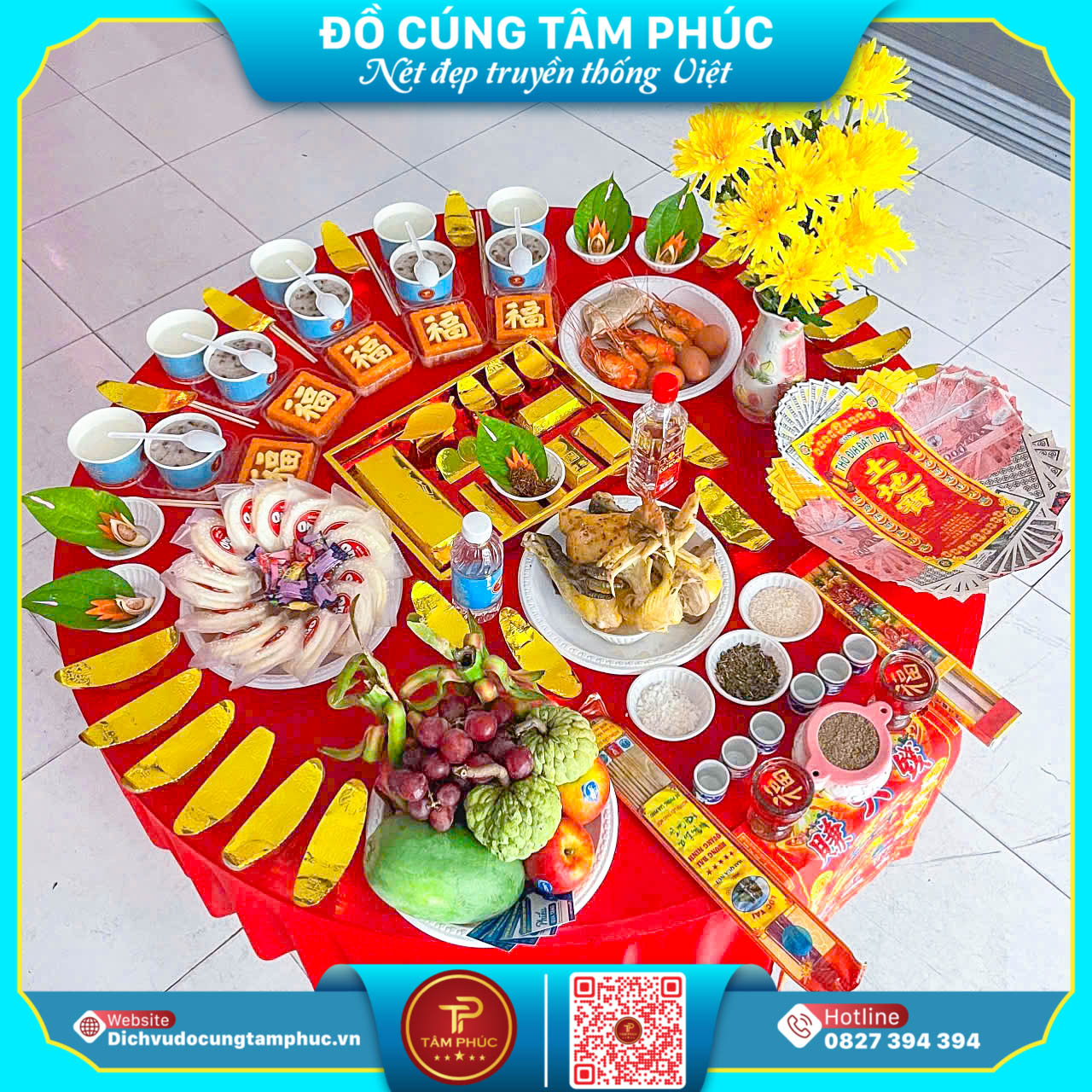 Dịch Vụ Đồ Cúng Tâm Phúc -  Mâm Cúng Khai Trương Tại Cần Thơ
