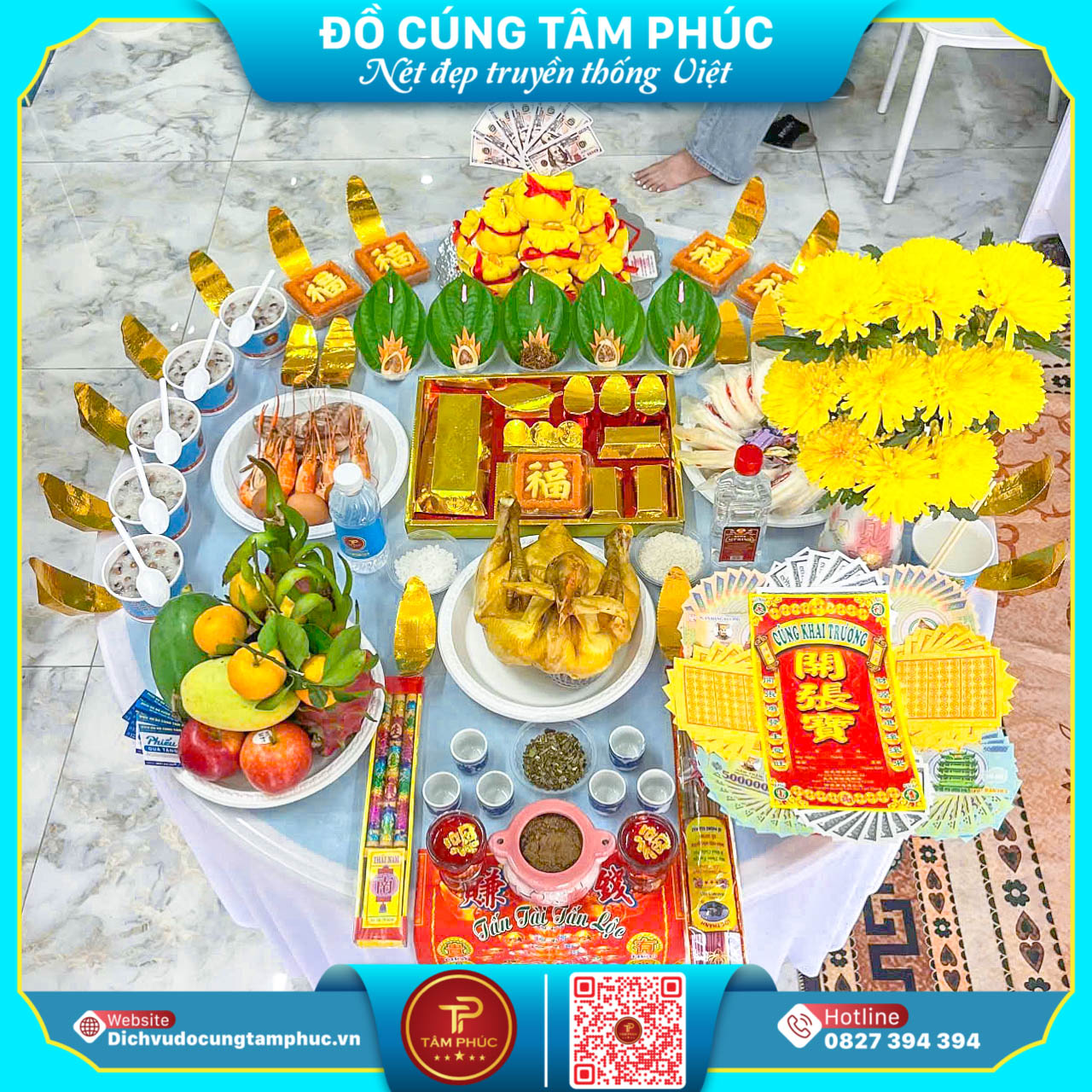 Dịch Vụ Đồ Cúng Tâm Phúc -  Mâm Cúng Khai Trương Tại Cần Thơ