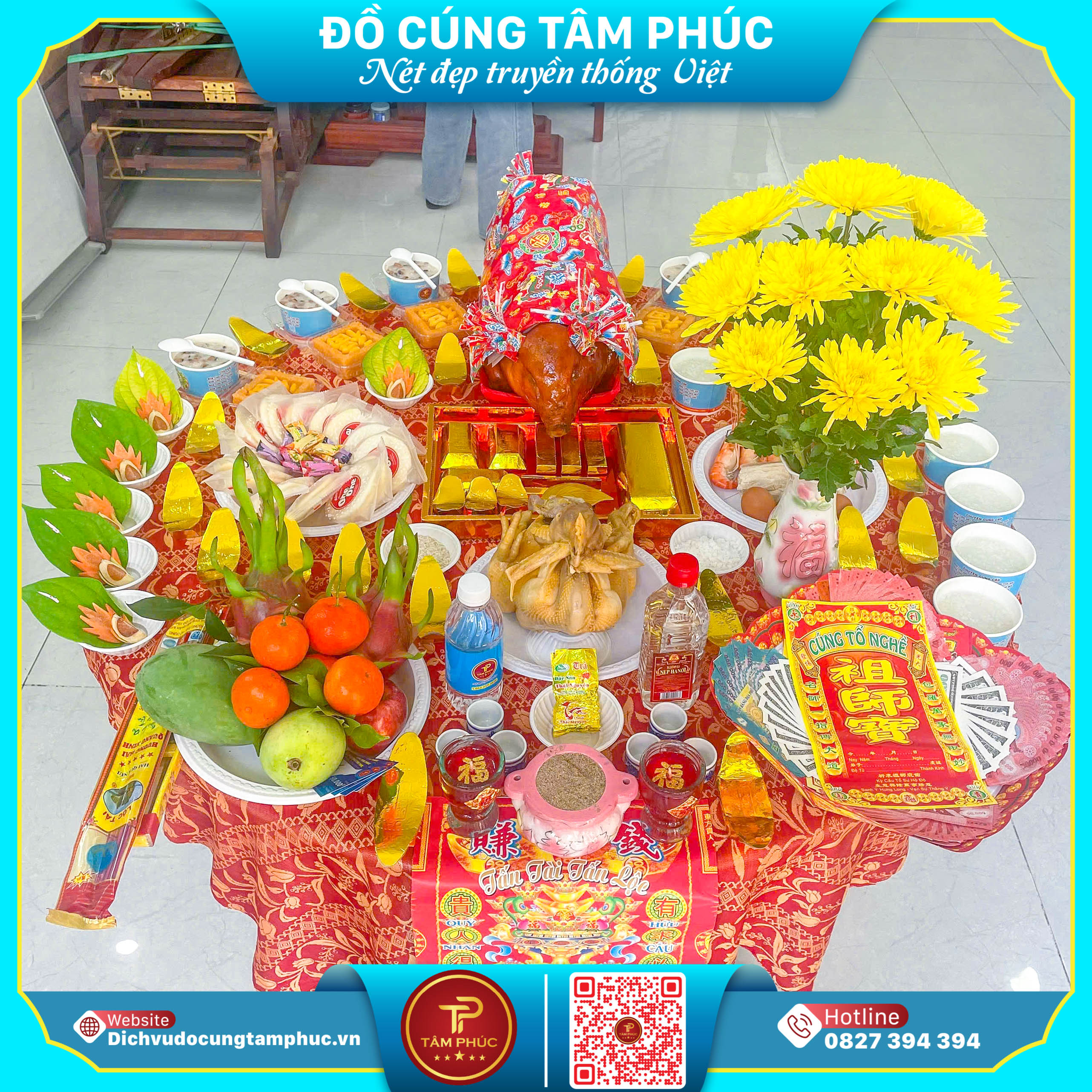 Mâm Cúng Tổ Nghành May Trọn Gói Tại Cần Thơ