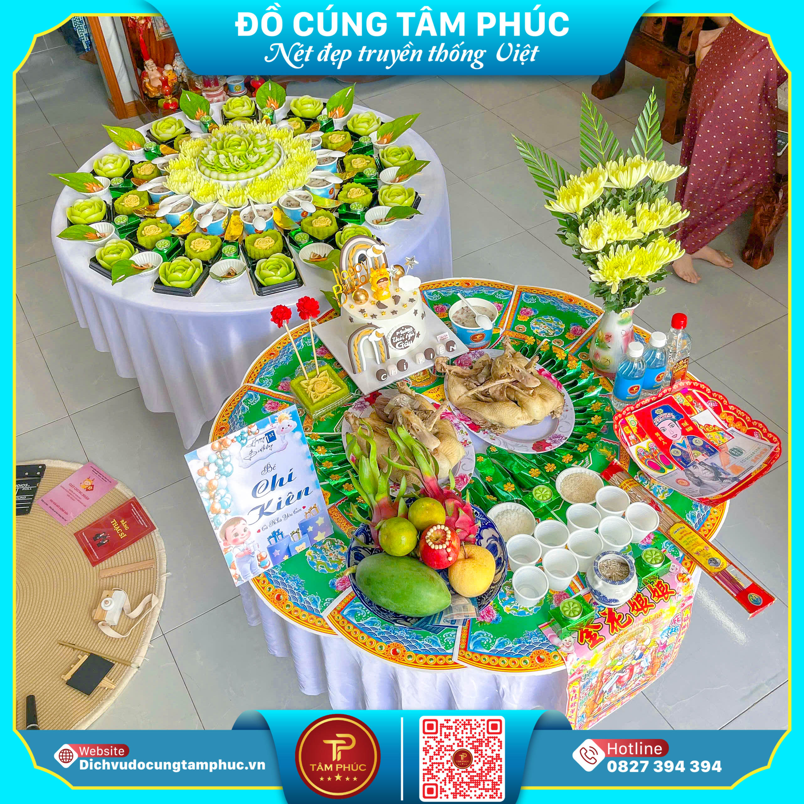 Mâm Cúng Căn 12 Tuổi Trọn Gói - Chuẩn Lễ Tại Cần Thơ