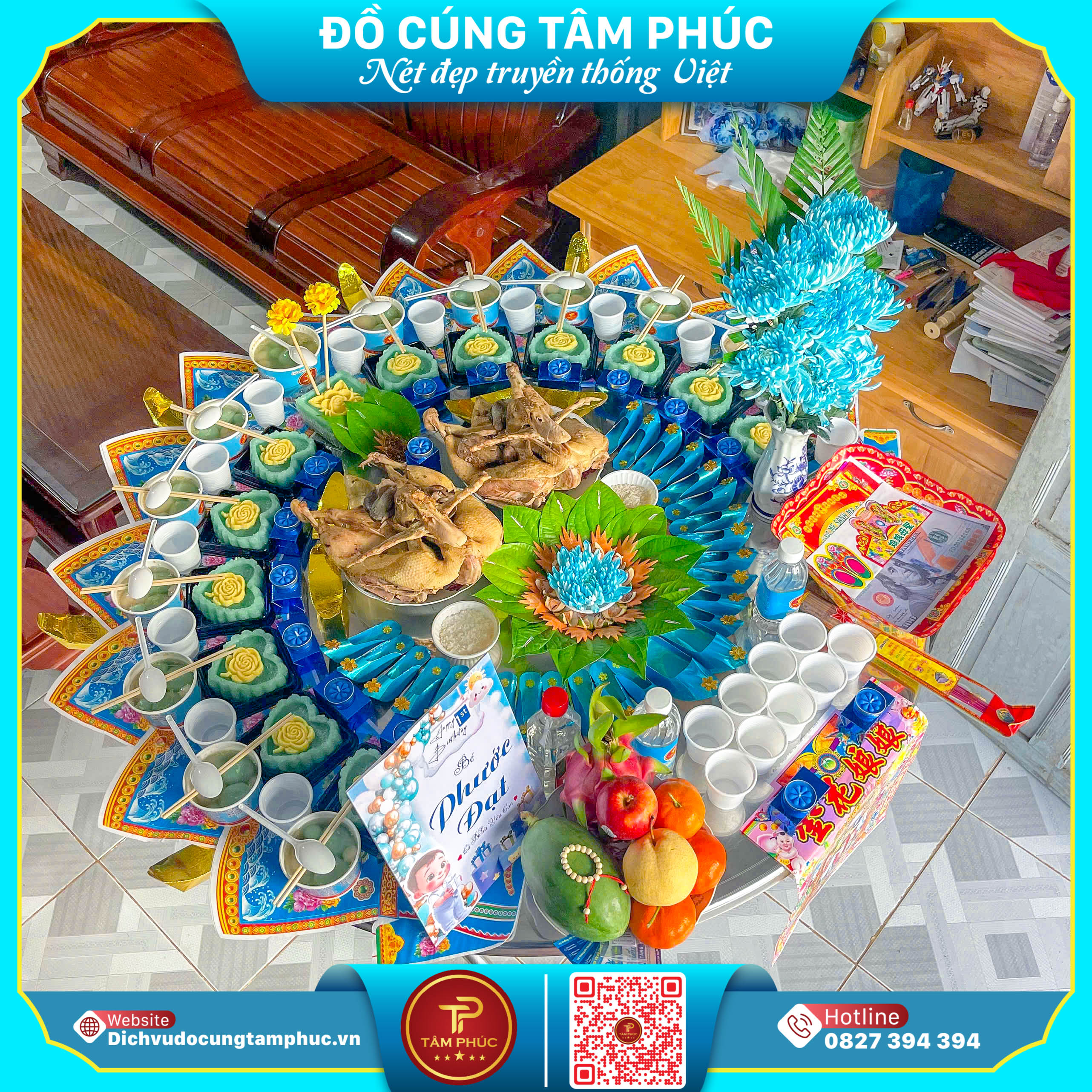 Mâm Cúng Căn 12 Tuổi Trọn Gói - Chuẩn Lễ Tại Cần Thơ