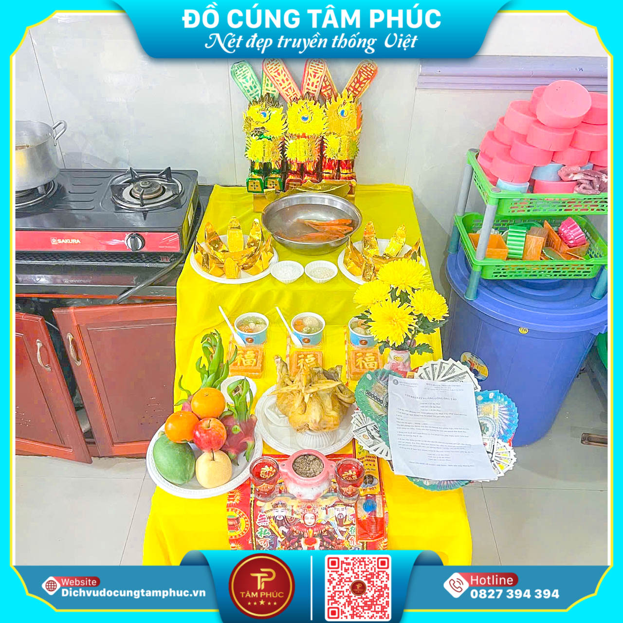 Mâm Cúng Ông Táo Trọn Gói - Đầy Đủ Lễ Nghi Tại Cần Thơ