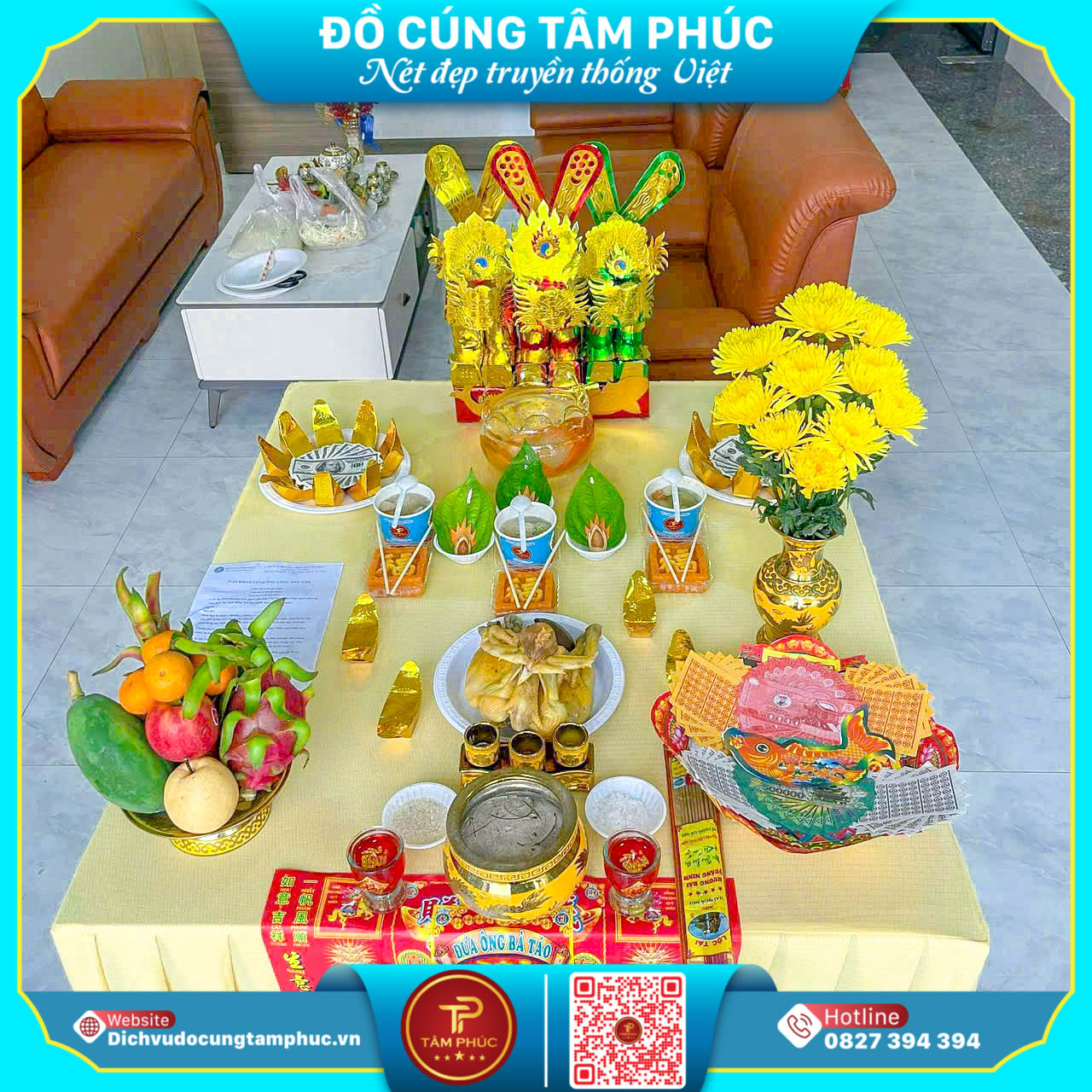 Mâm Cúng Ông Táo Trọn Gói - Đầy Đủ Lễ Nghi Tại Cần Thơ