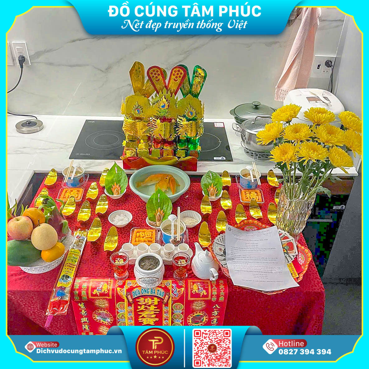 Mâm Cúng Ông Táo Chuẩn Lễ Trọn Gói Từ Tâm Phúc