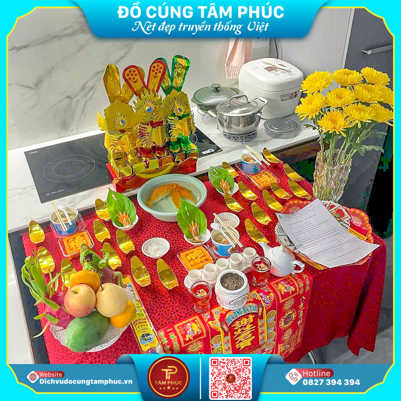 Mâm Cúng Ông Táo Chuẩn Lễ Trọn Gói Từ Tâm Phúc