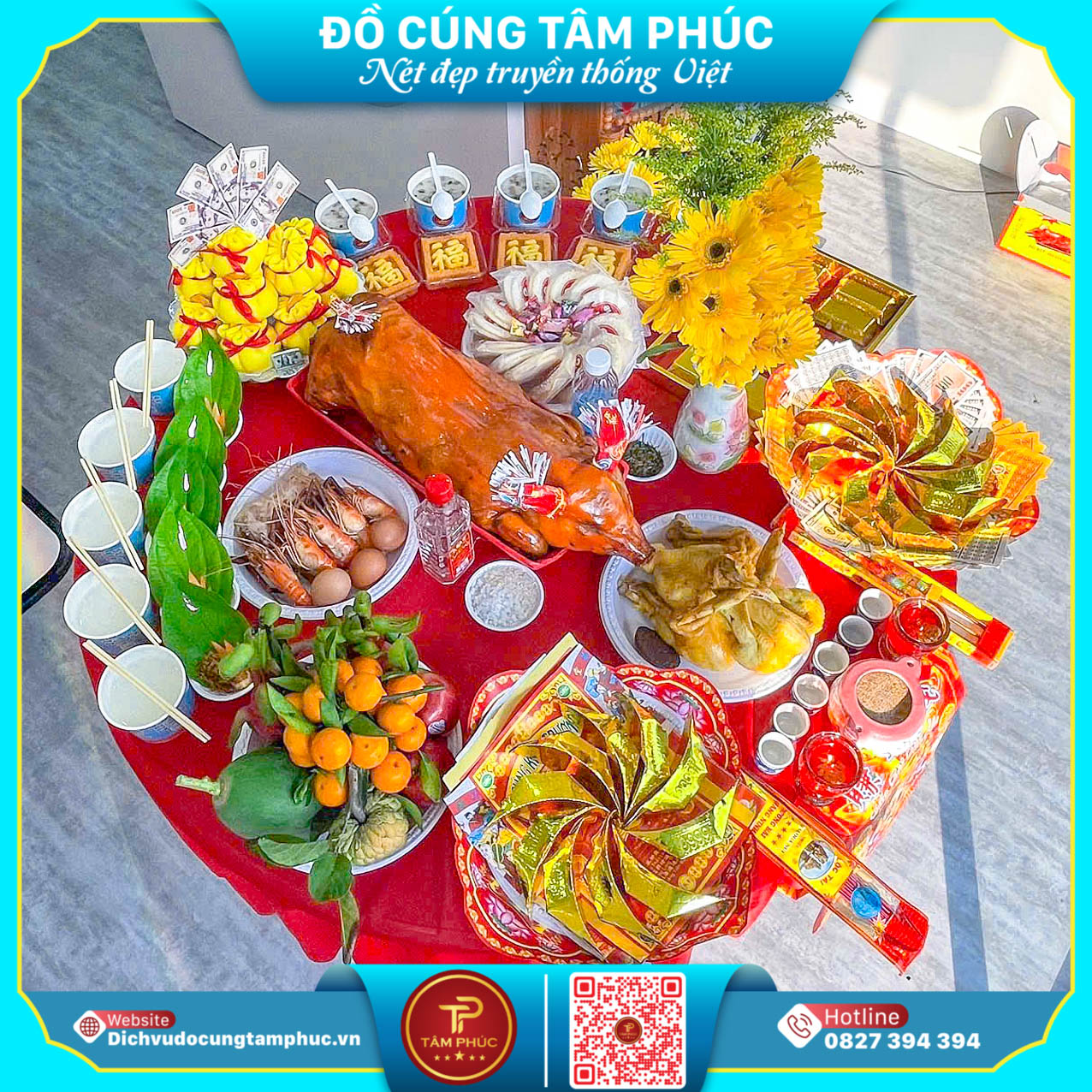 Khai Trương Hồng Phát Với Mâm Cúng Đầy Đủ Nghi Lễ