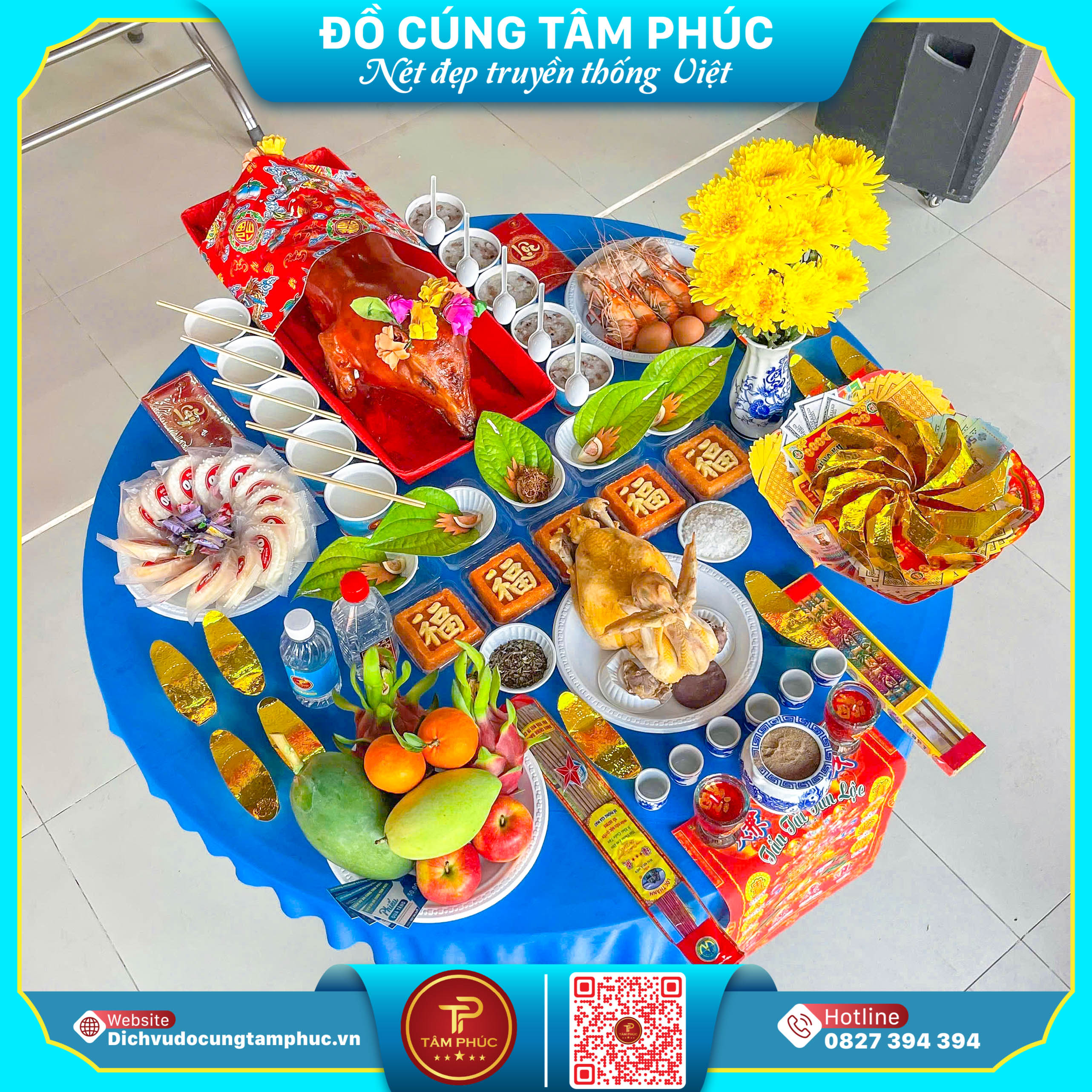 Khai Trương Hồng Phát Với Mâm Cúng Đầy Đủ Nghi Lễ