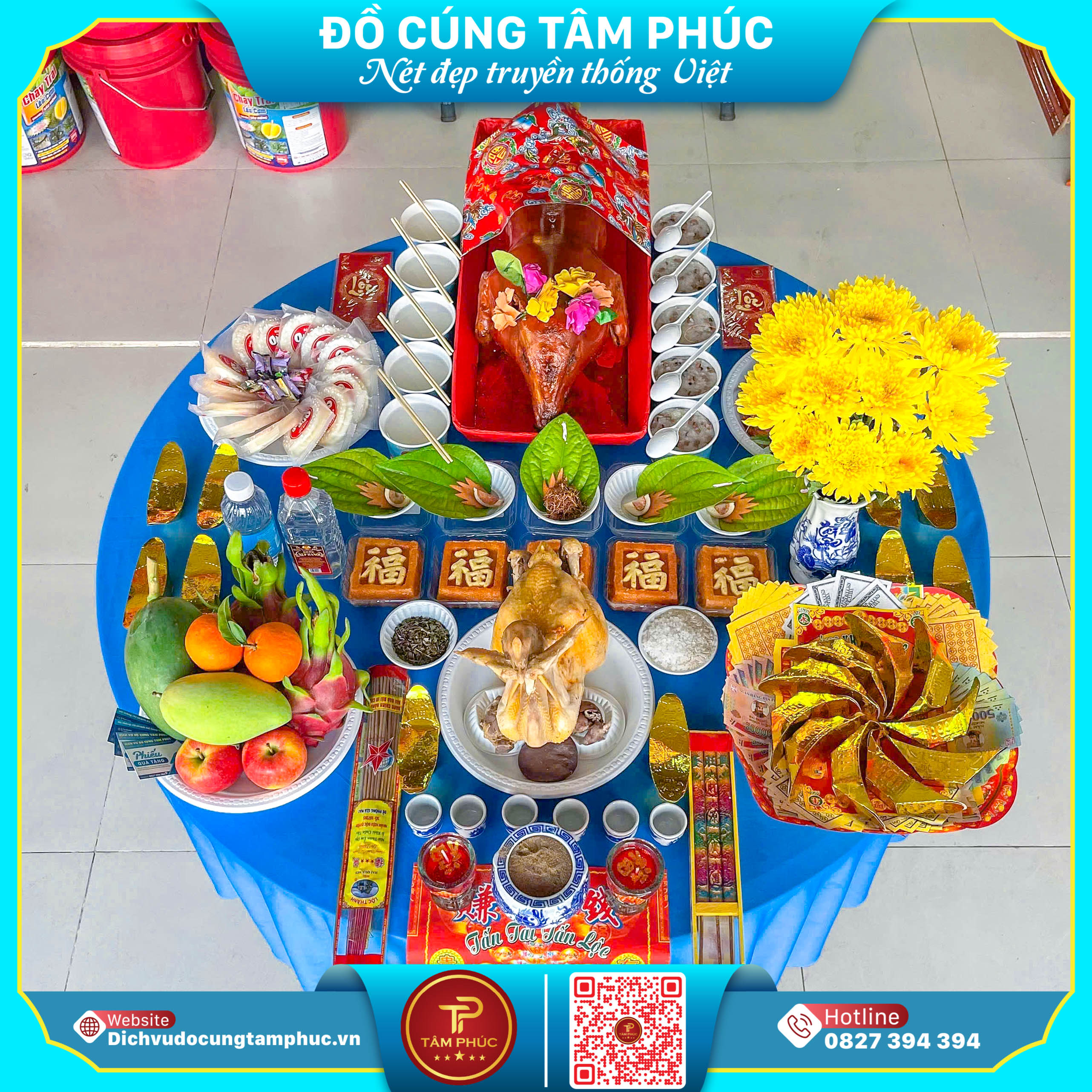 Khai Trương Hồng Phát Với Mâm Cúng Đầy Đủ Nghi Lễ