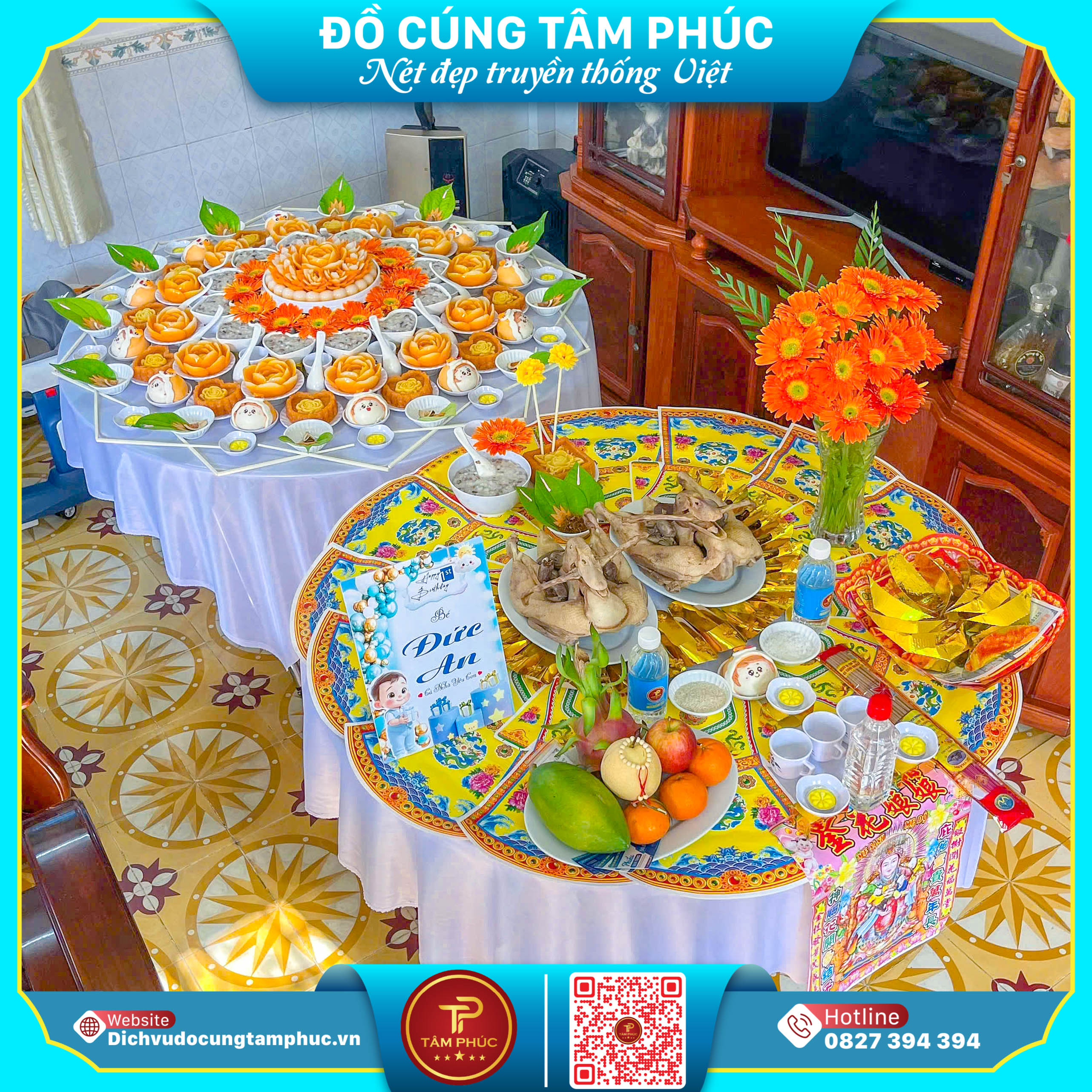 Mâm Cúng Mụ Chuẩn Chỉnh, Bày Trí Tận Nơi