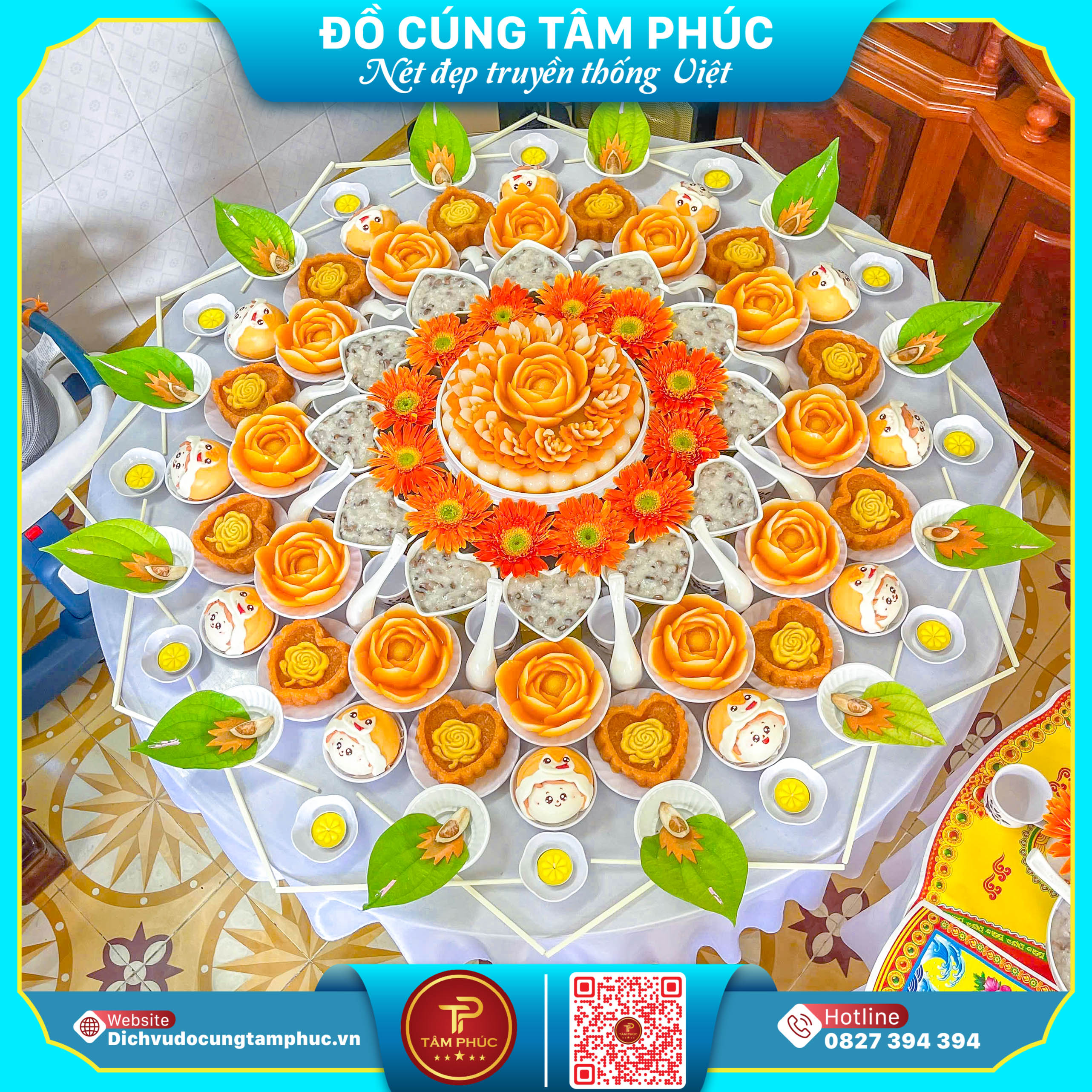 Mâm Cúng Mụ Chuẩn Chỉnh, Bày Trí Tận Nơi