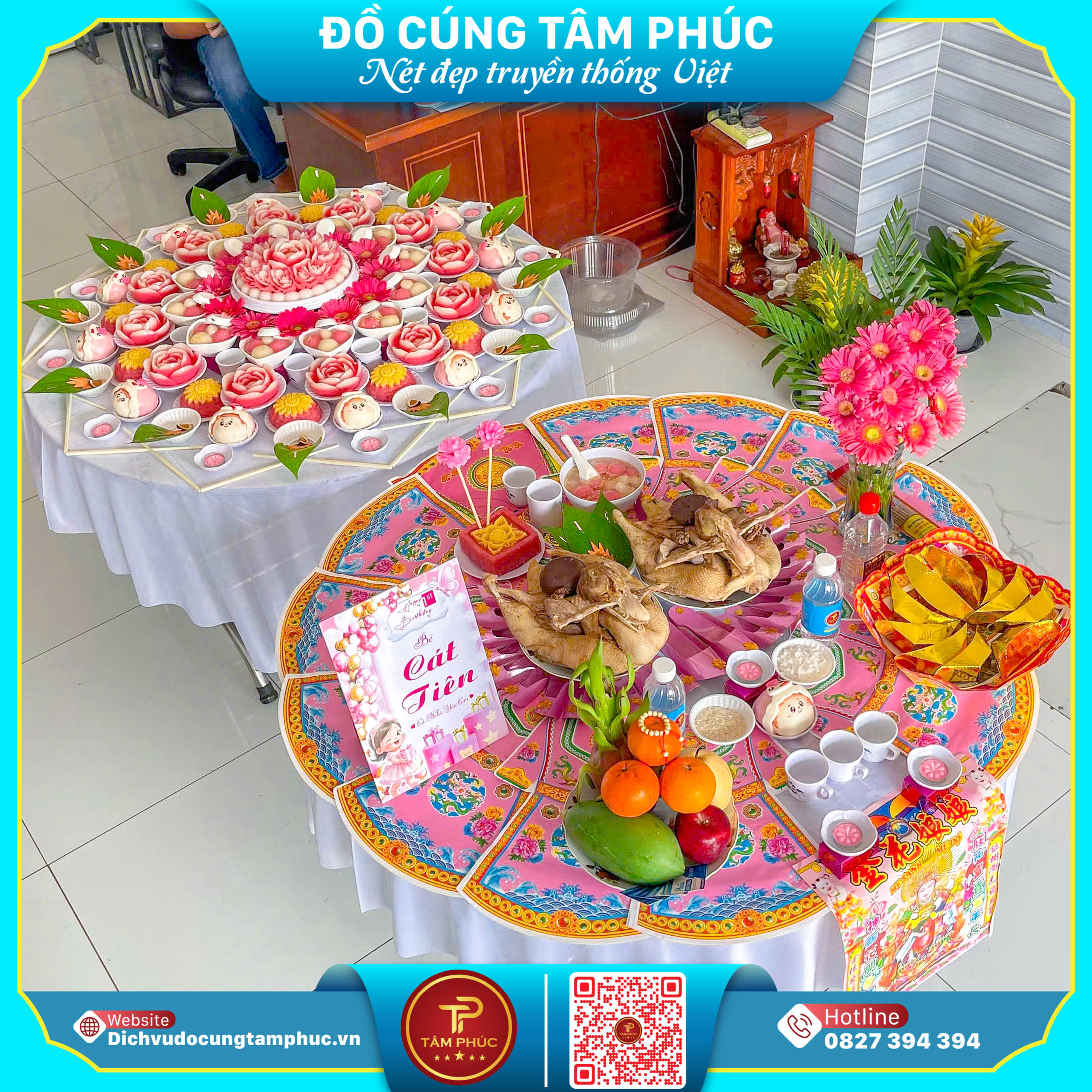 Mâm Cúng Mụ Chuẩn Chỉnh, Bày Trí Tận Nơi