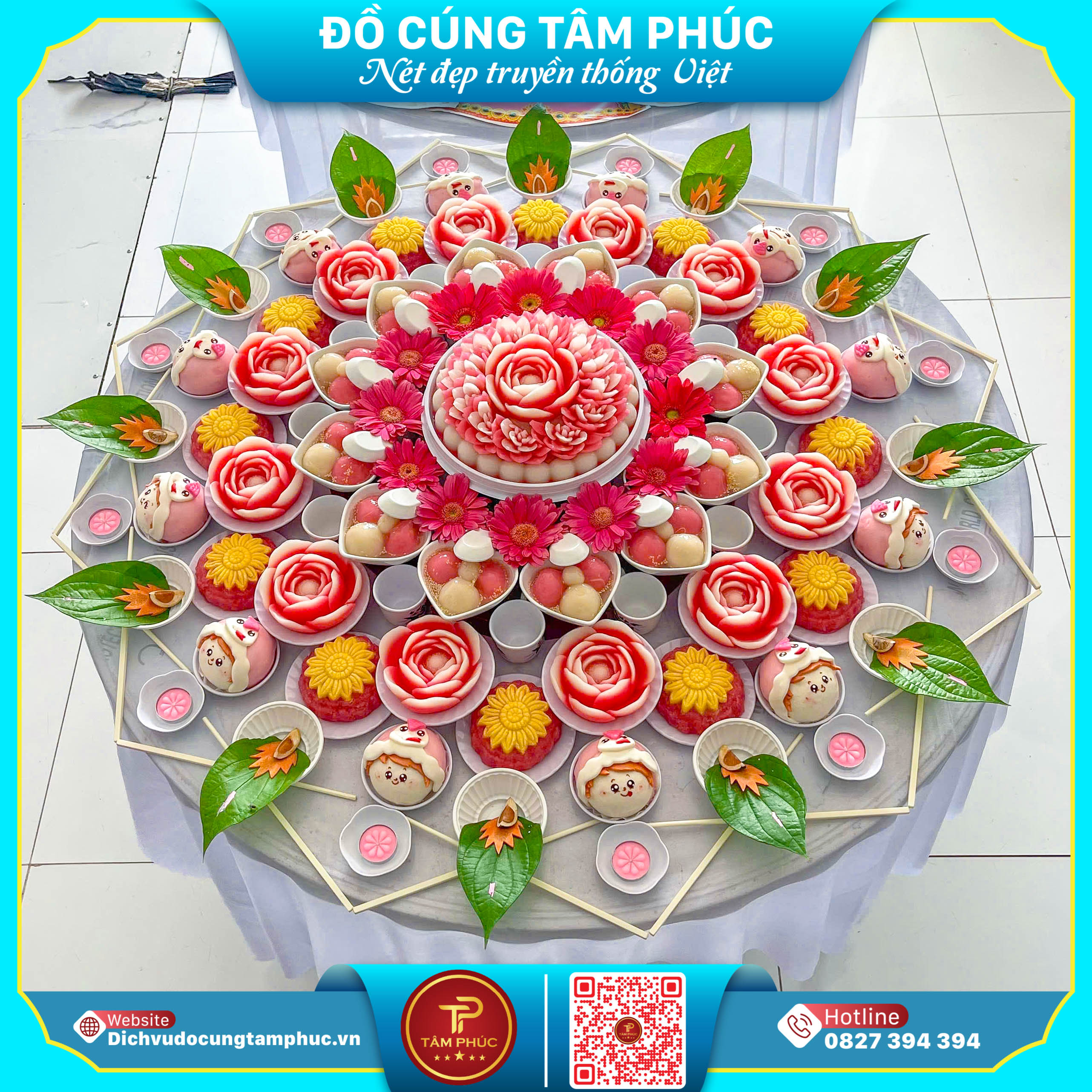 Mâm Cúng Mụ Chuẩn Chỉnh, Bày Trí Tận Nơi