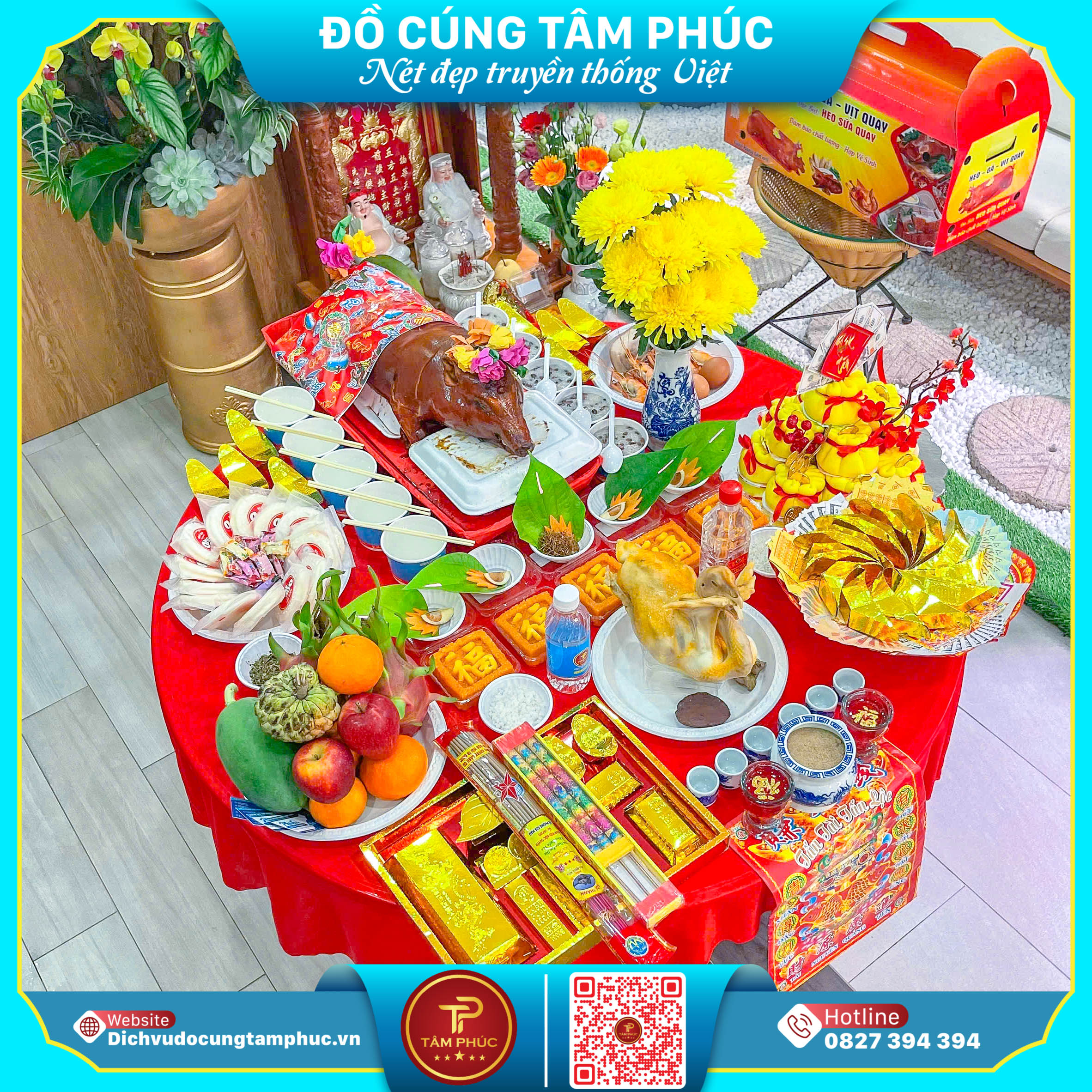 Mâm Cúng Khai Trương Chuẩn Lễ- Khởi Đầu Thuận Lợi, Hút Lộc Ngày Mở Bán