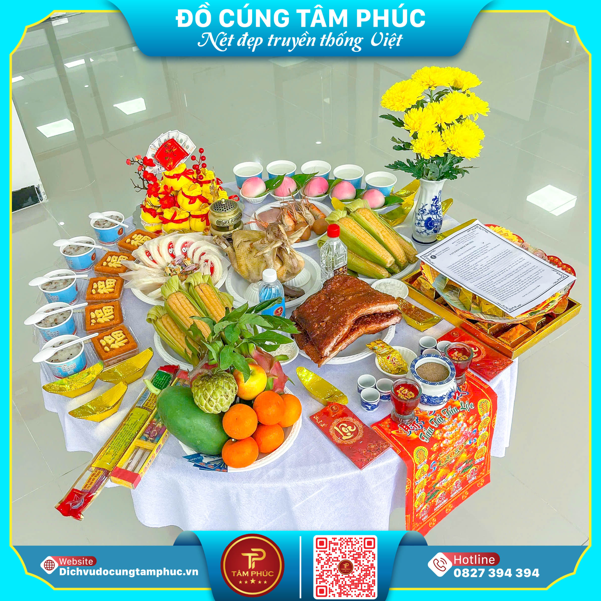 Mâm Cúng Khai Trương Chuẩn Lễ- Khởi Đầu Thuận Lợi, Hút Lộc Ngày Mở Bán