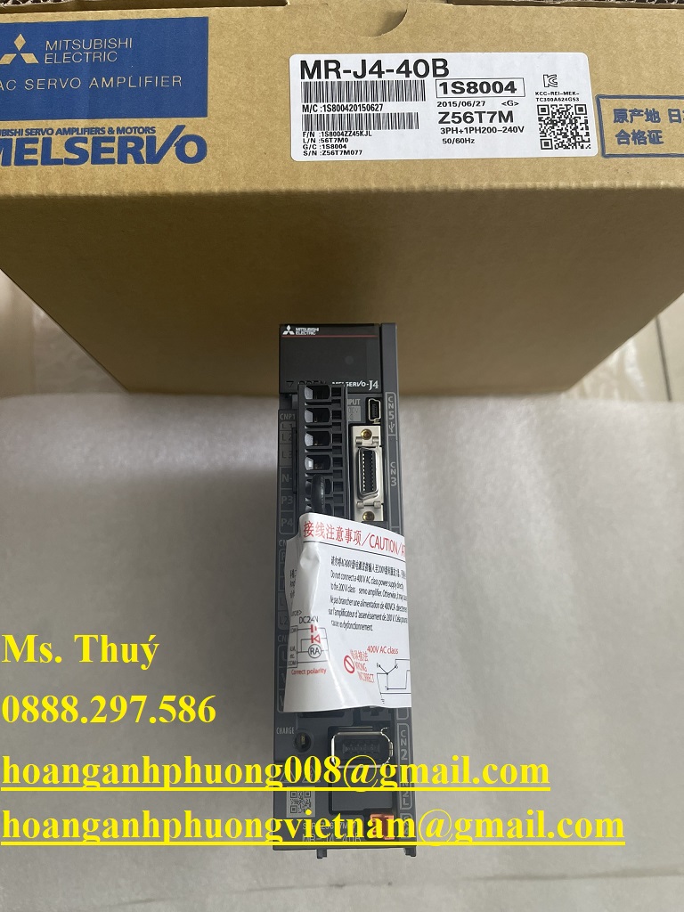 Bộ điều khiển Servo MR-J4-40B  Đại lý chính hãng Mitsubishi