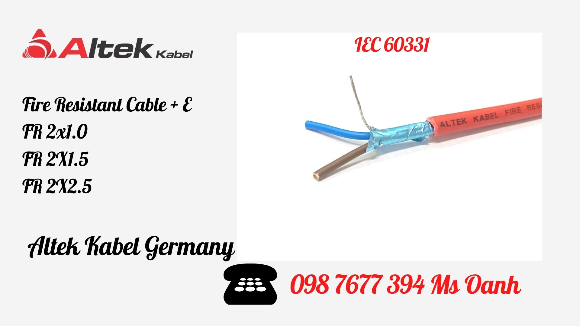 Fire Resistant Cable, Cáp chống cháy chậm cháy