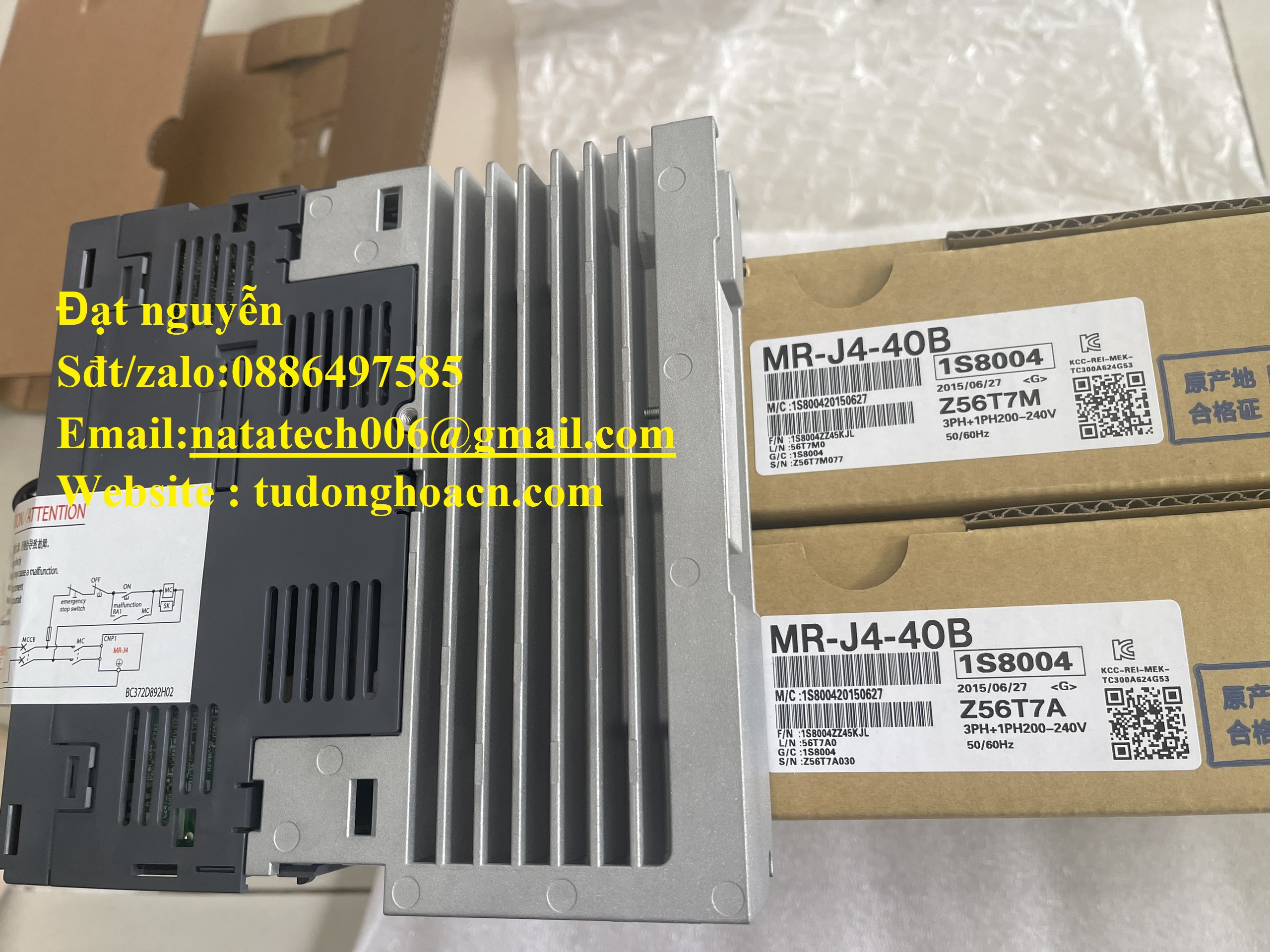 MR-J4-40B bộ amplifer driver điều khiển động cơ chính hãng Mitsubishi 