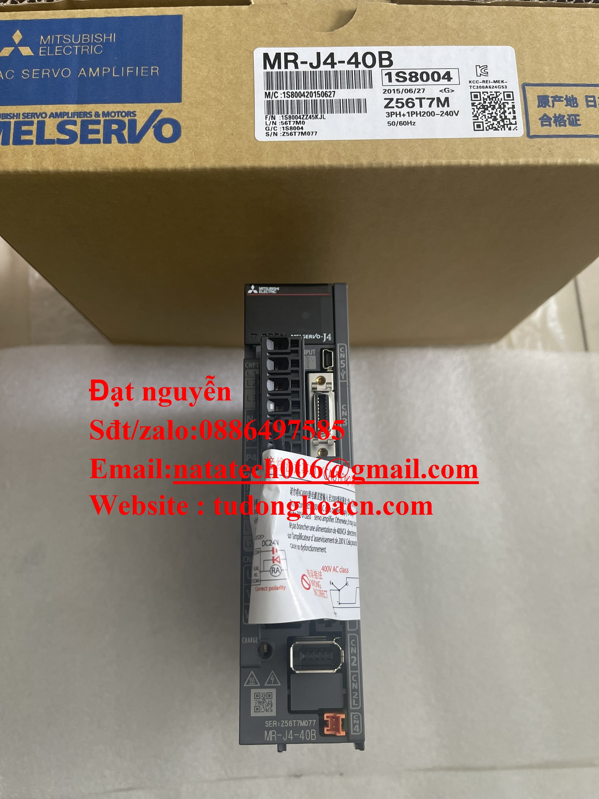 MR-J4-40B bộ amplifer driver điều khiển động cơ chính hãng Mitsubishi 