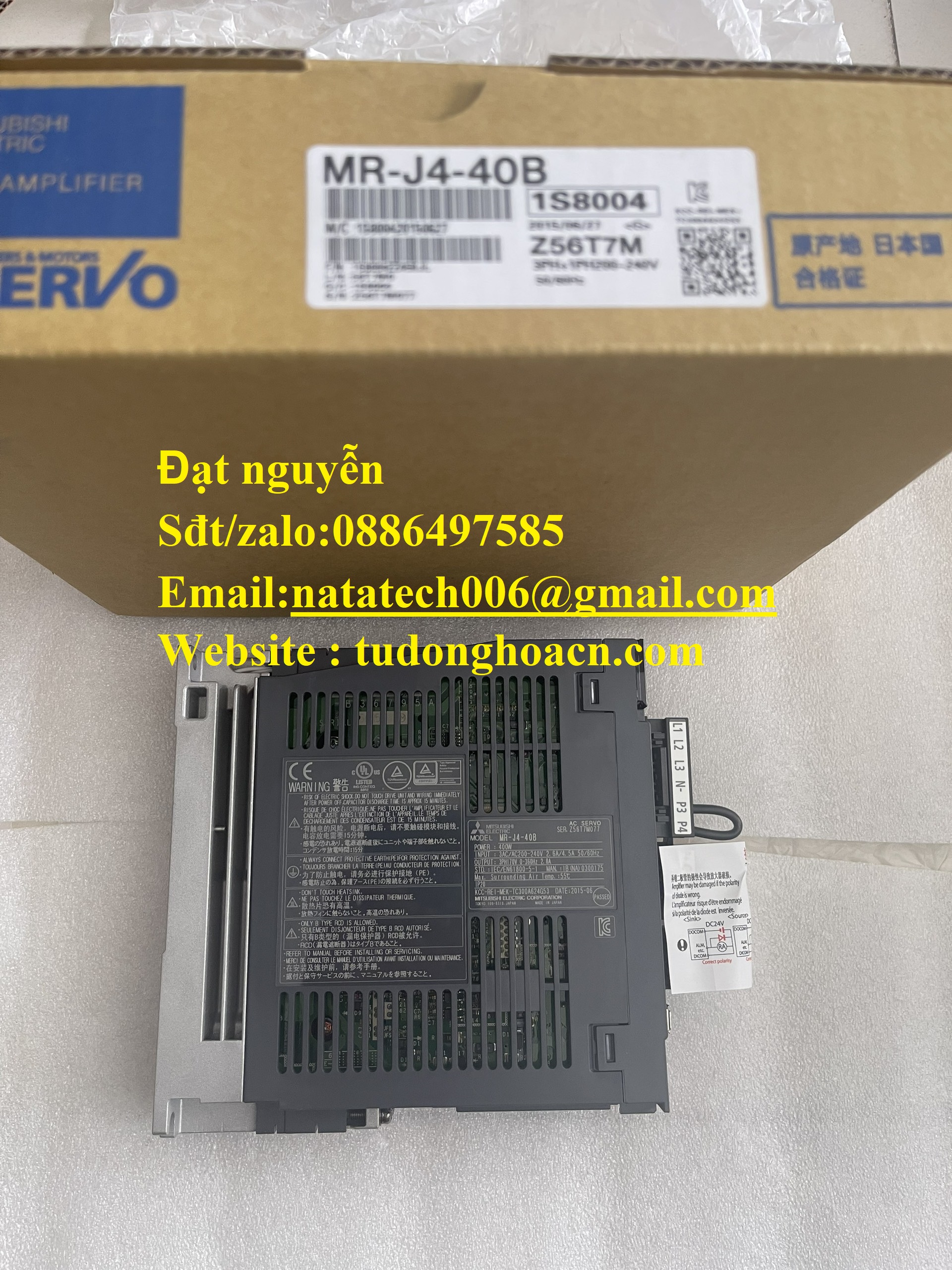 MR-J4-40B bộ amplifer driver điều khiển động cơ chính hãng Mitsubishi 