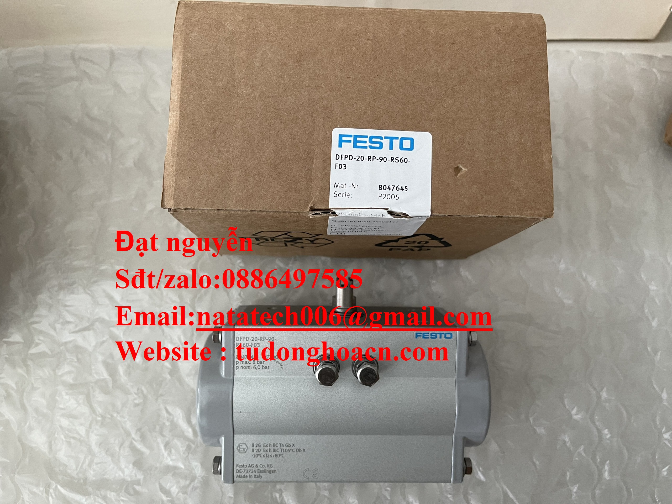 DFPD-20-RP-90-RS60-F03 van truyền động lực chính hãng Festo 